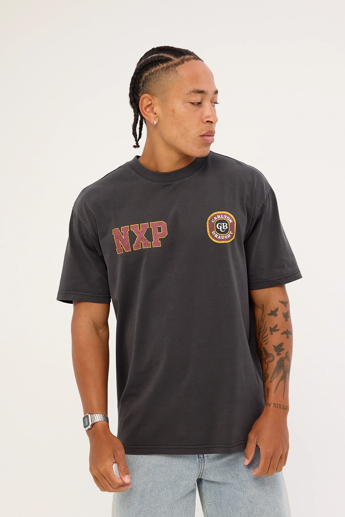 Nena & Pasadena Revival Box Fit Tee Pigment Black - Image 3