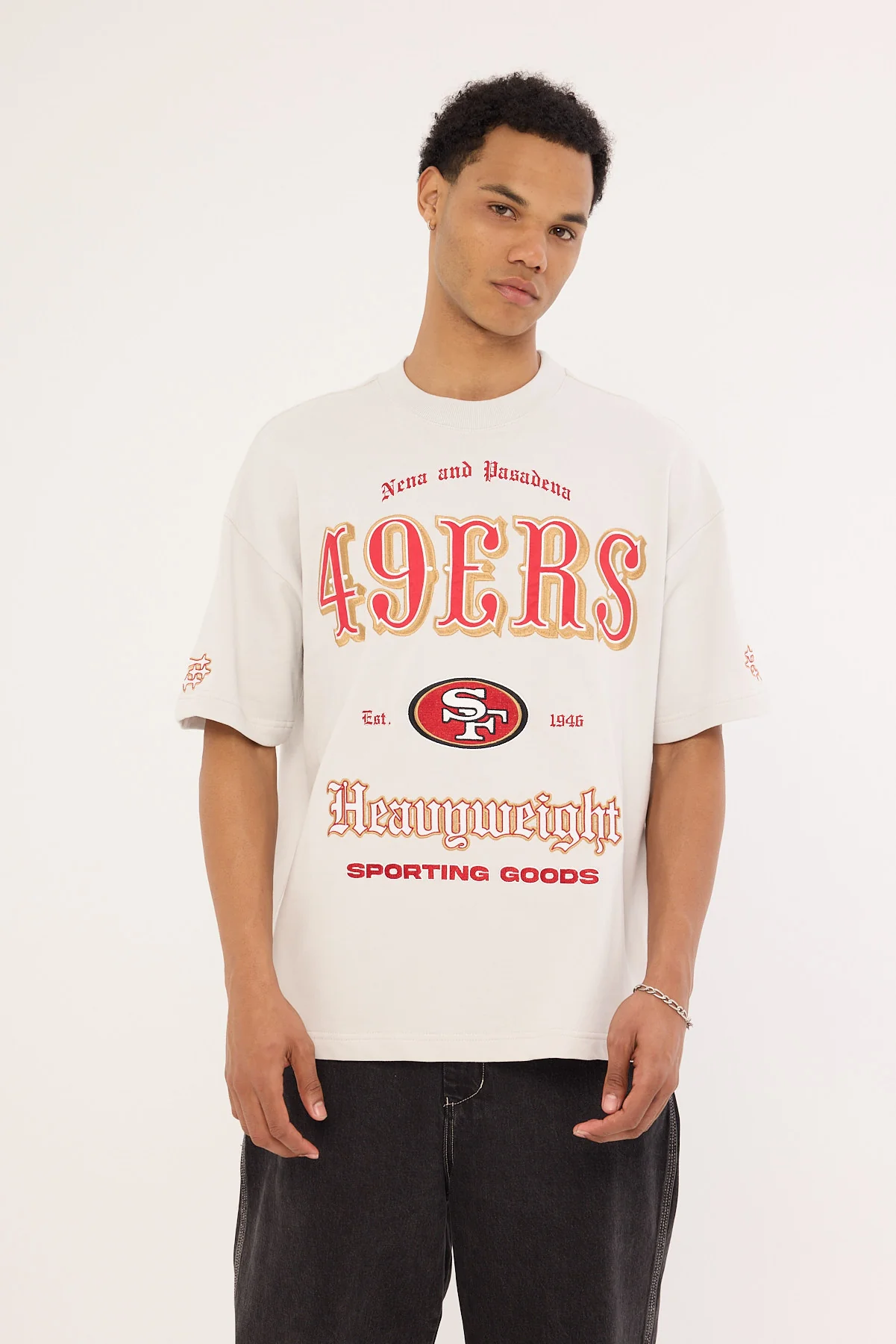 Nena & Pasadena SF-49ers Coach Tee Glacier Grey