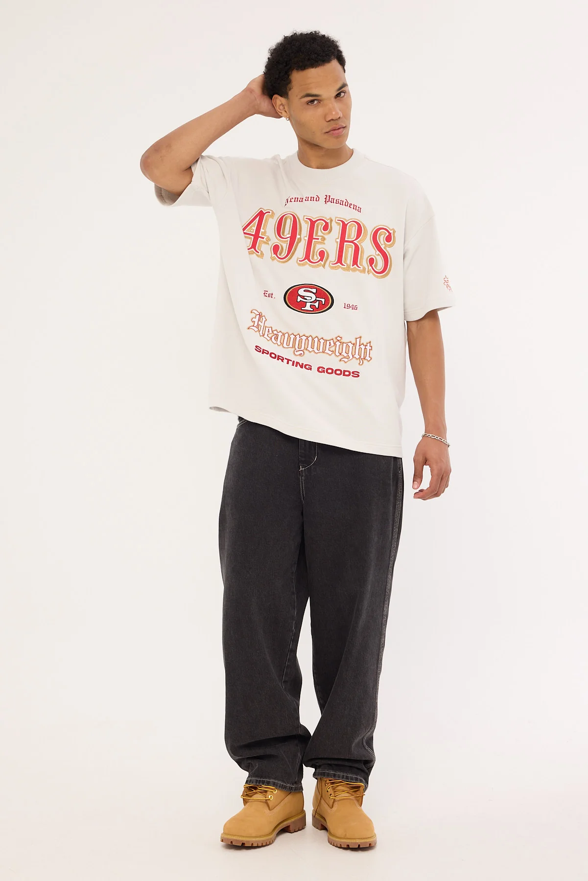 Nena & Pasadena SF-49ers Coach Tee Glacier Grey - Image 3