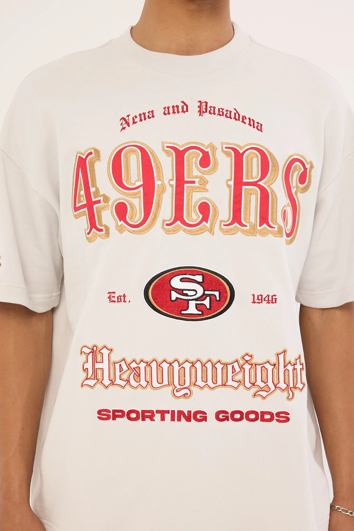 Nena & Pasadena SF-49ers Coach Tee Glacier Grey - Image 4