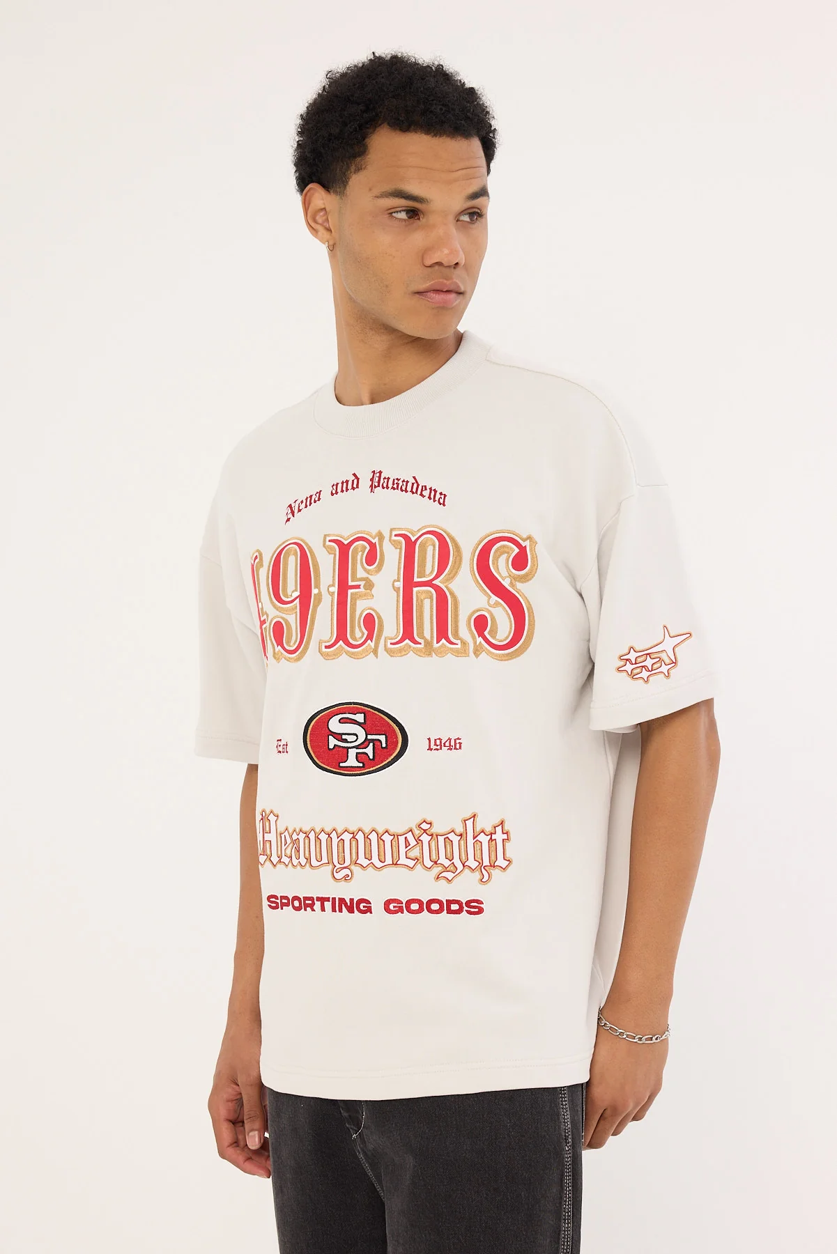 Nena & Pasadena SF-49ers Coach Tee Glacier Grey - Image 5