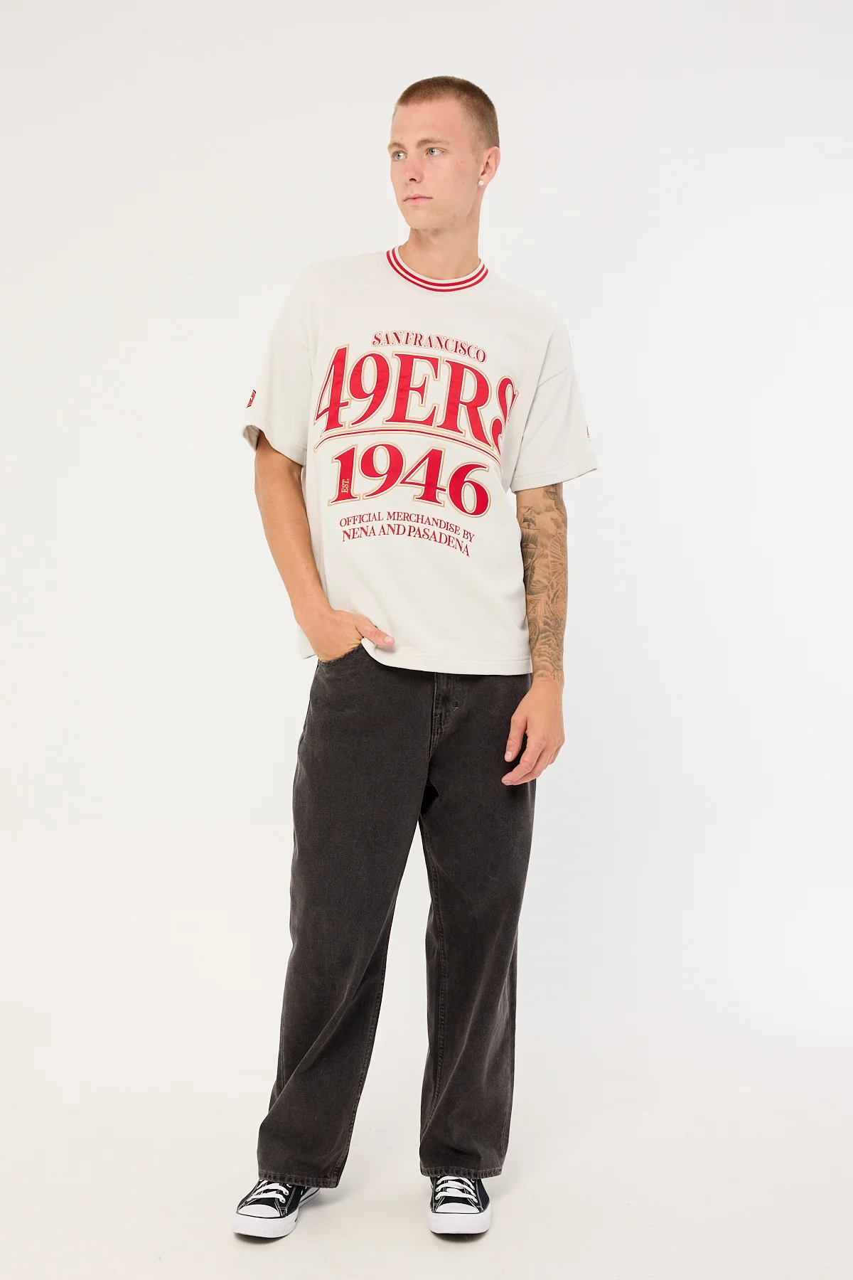 Nena & Pasadena SF-49ers Game Raptor Tee Off White - Image 2