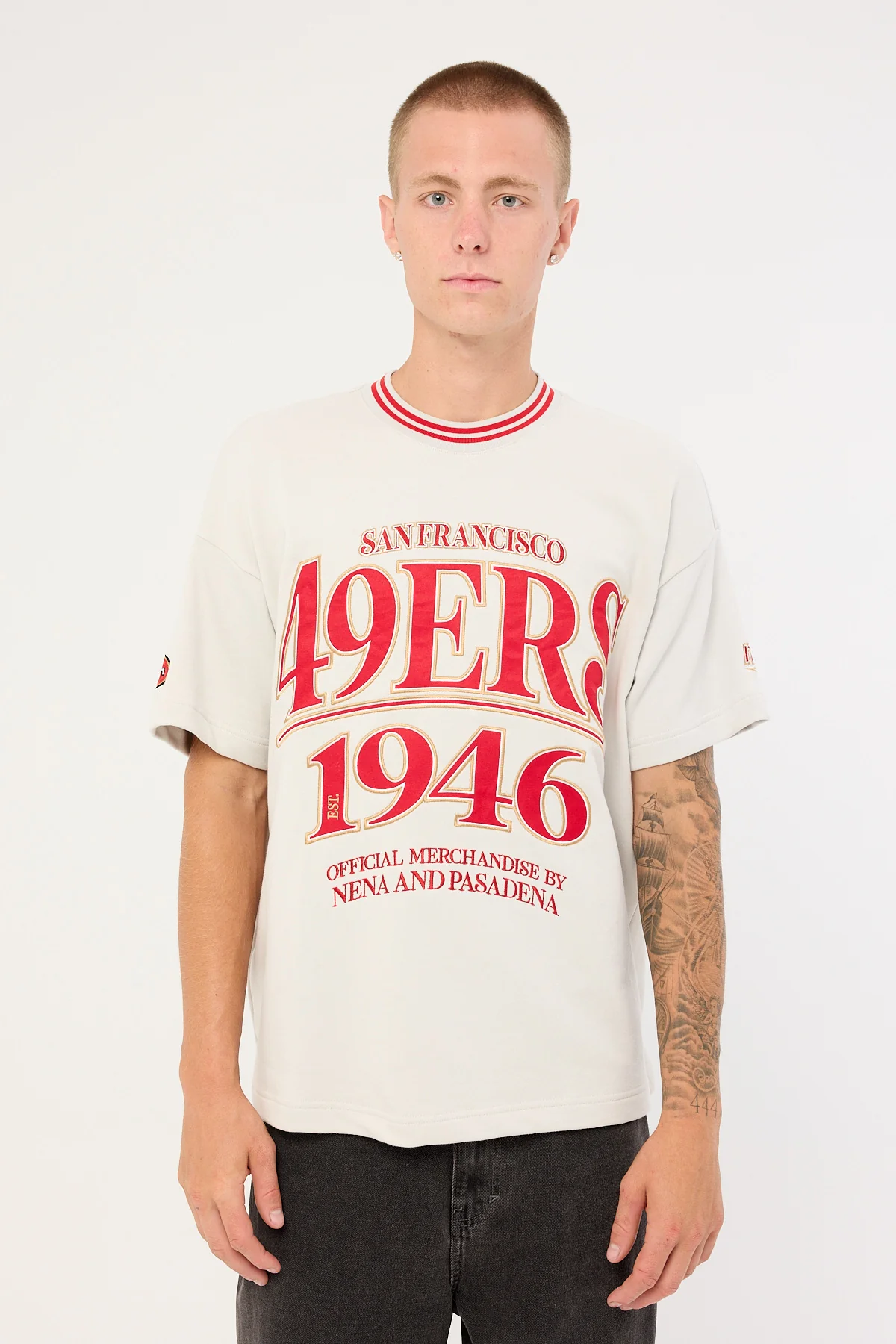 Nena & Pasadena SF-49ers Game Raptor Tee Off White - Image 3