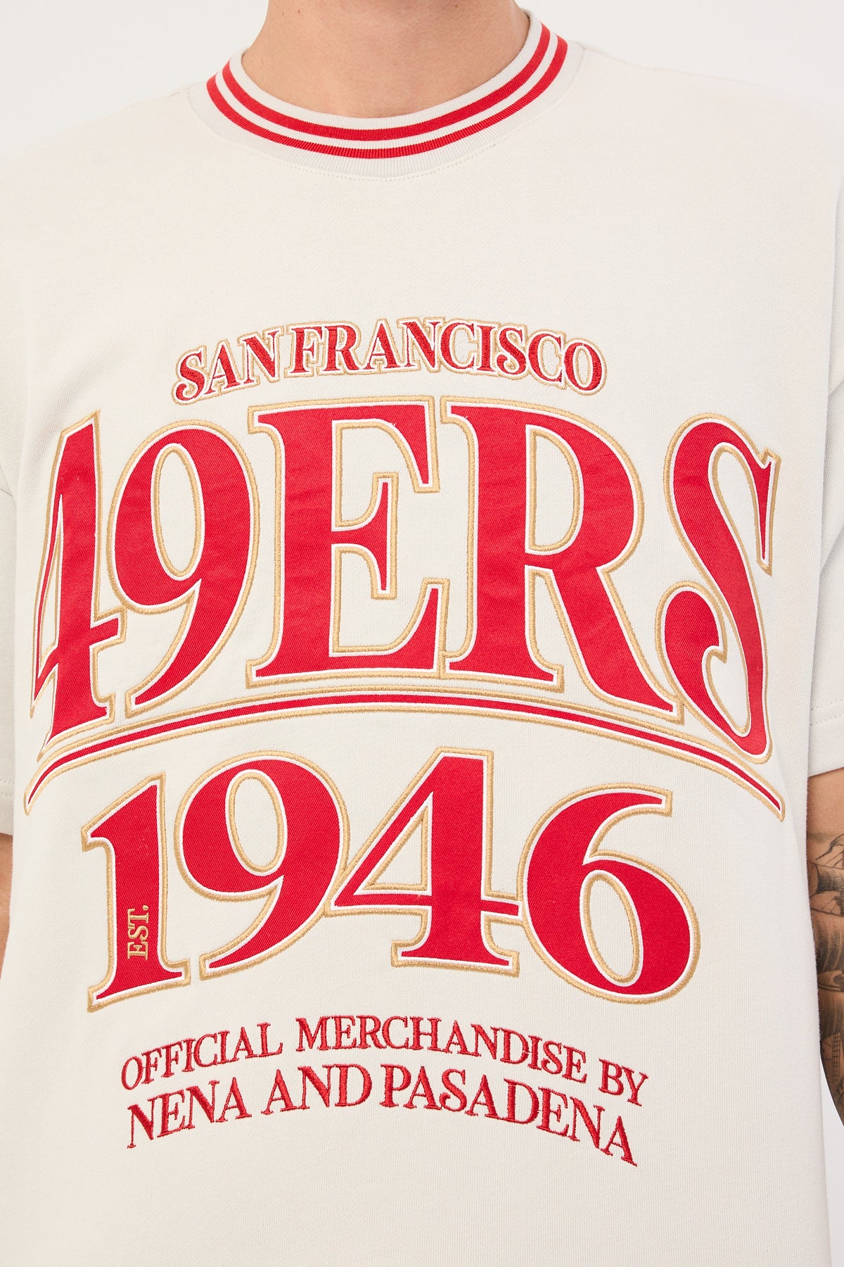 Nena & Pasadena SF-49ers Game Raptor Tee Off White - Image 4