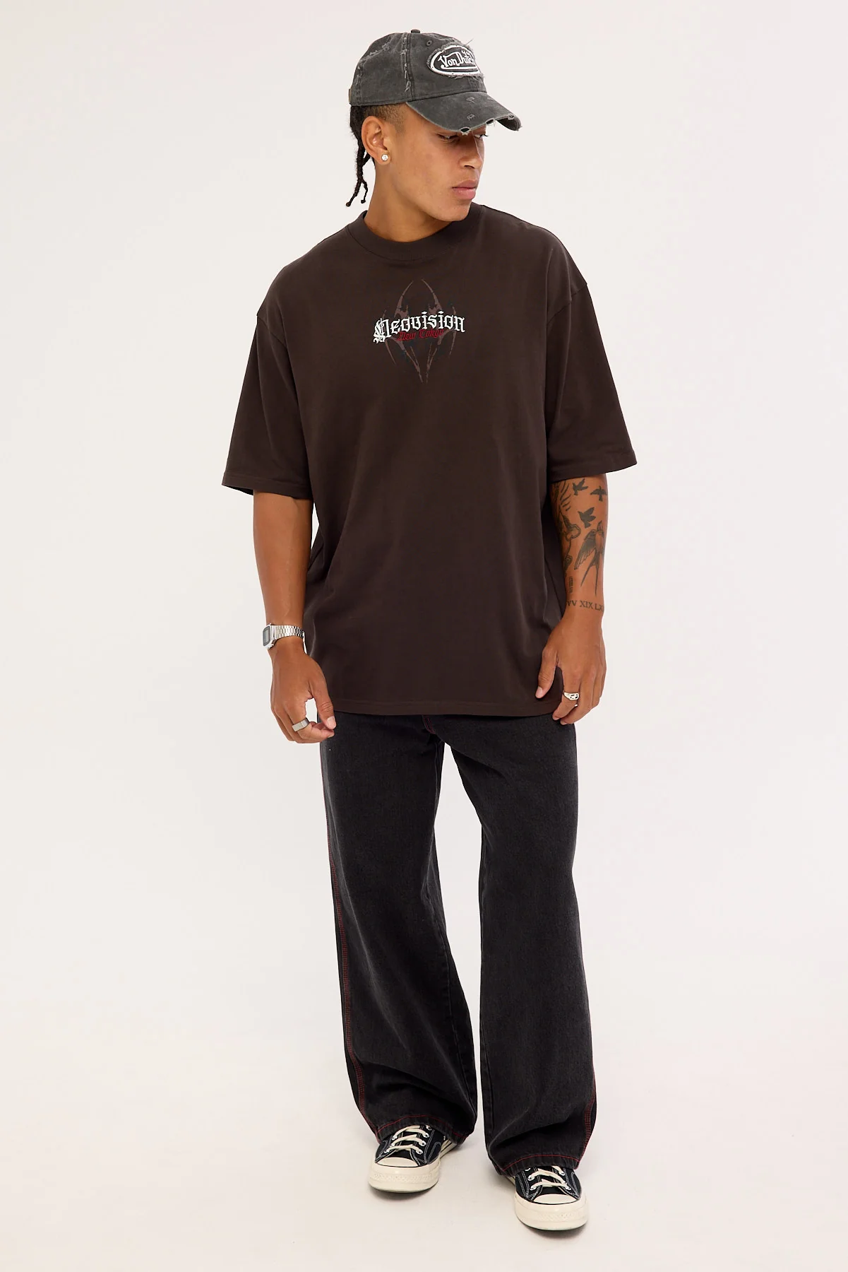 Neovision Akuma Oversize Super Heavy Tee Coffee Brown - Image 2