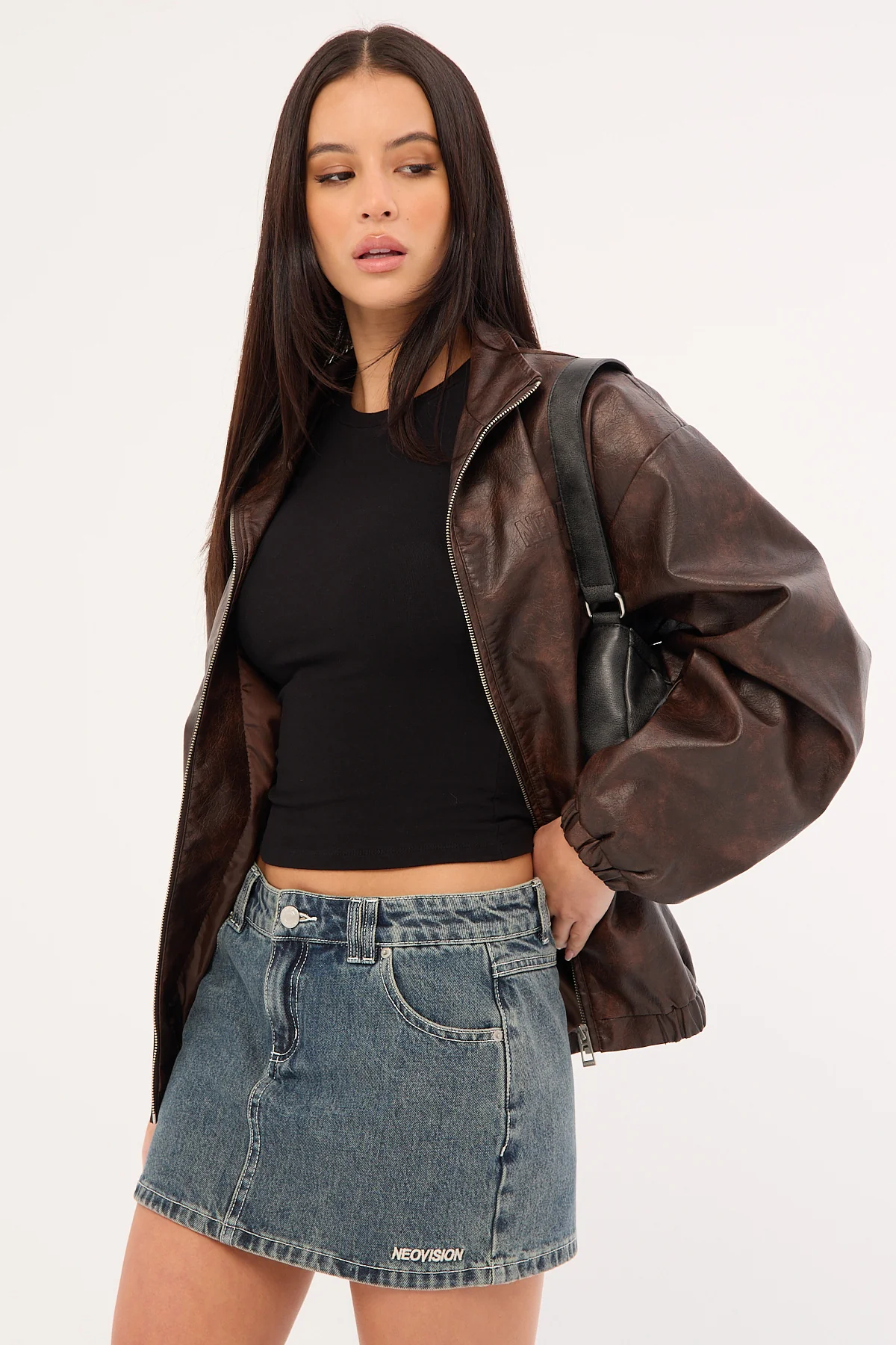 Neovision All Stars Denim Mini Skirt Mid Blue Denim - Image 3