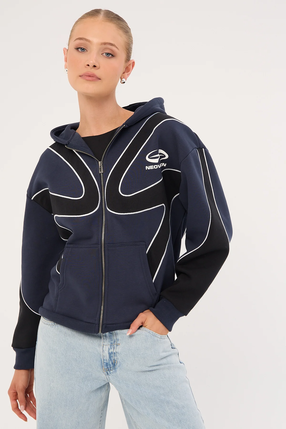 Neovision Amphibian Zip-Through Street Hoodie Blue - Image 10