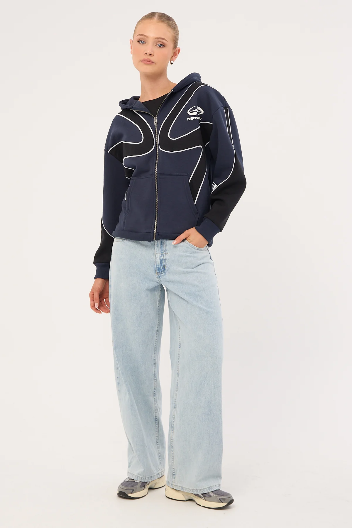 Neovision Amphibian Zip-Through Street Hoodie Blue - Image 9