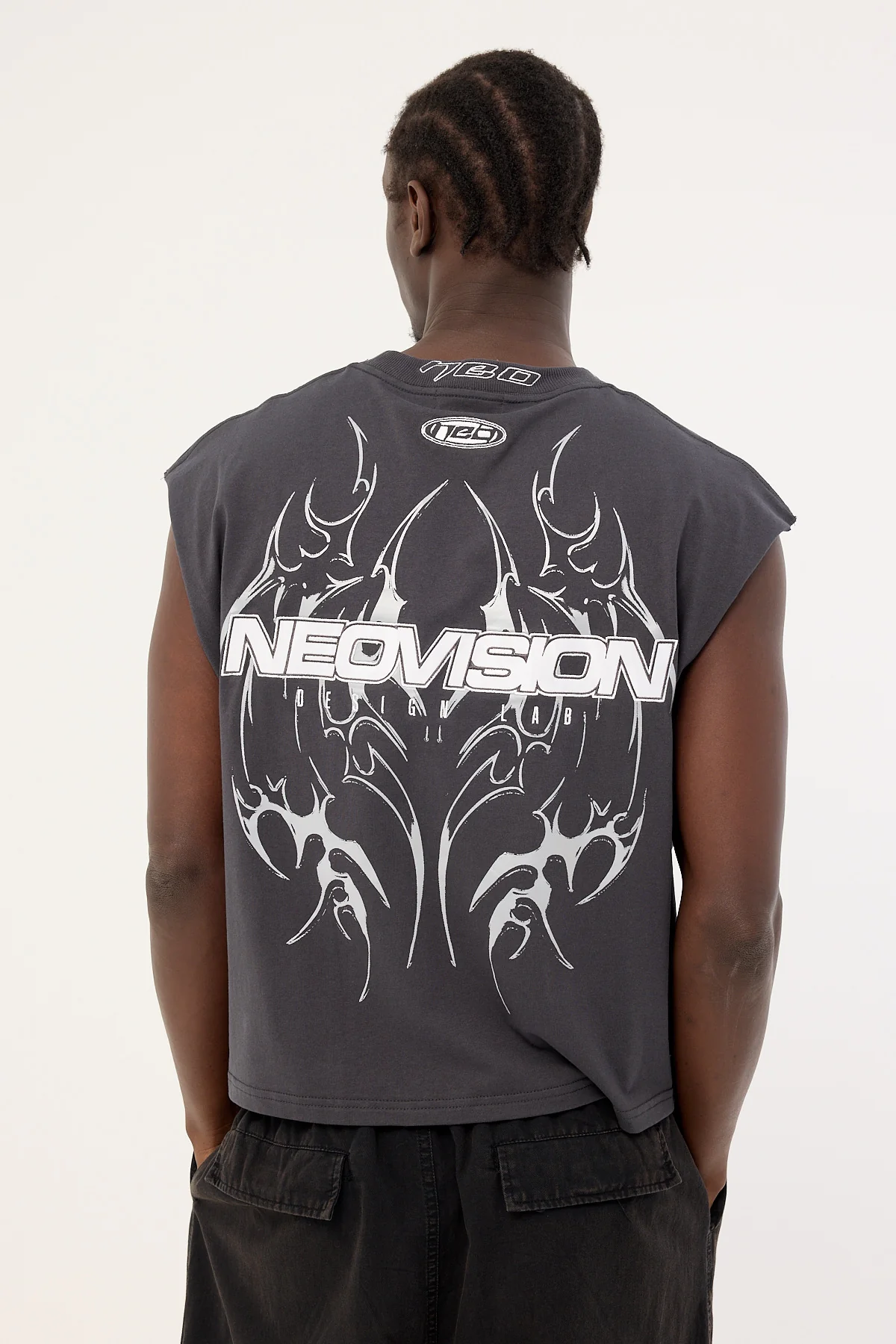 Neovision Arkos Cropped Muscle Tank Asphalt - Image 10