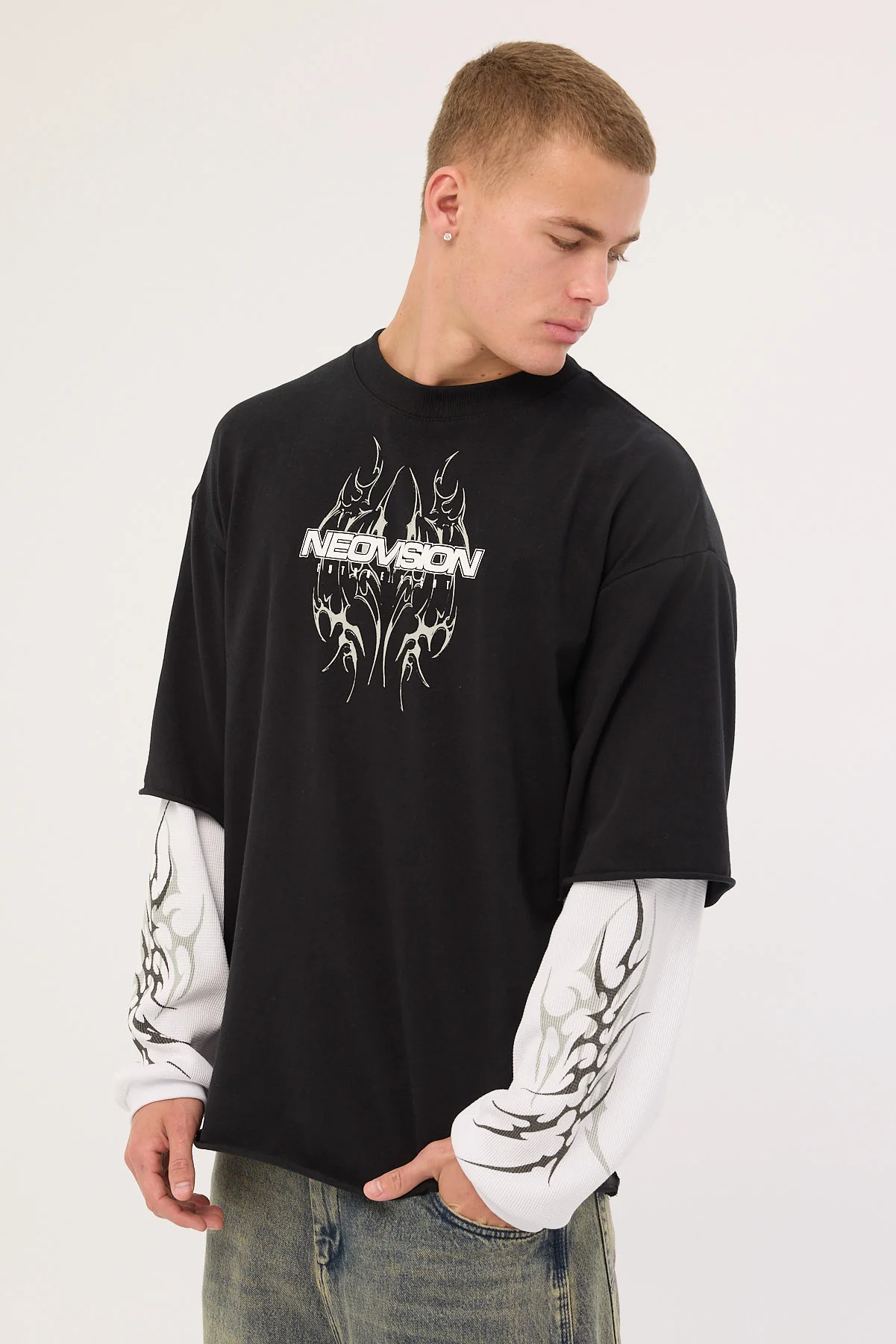 Neovision Arkos Layered Long Sleeve Tee Black