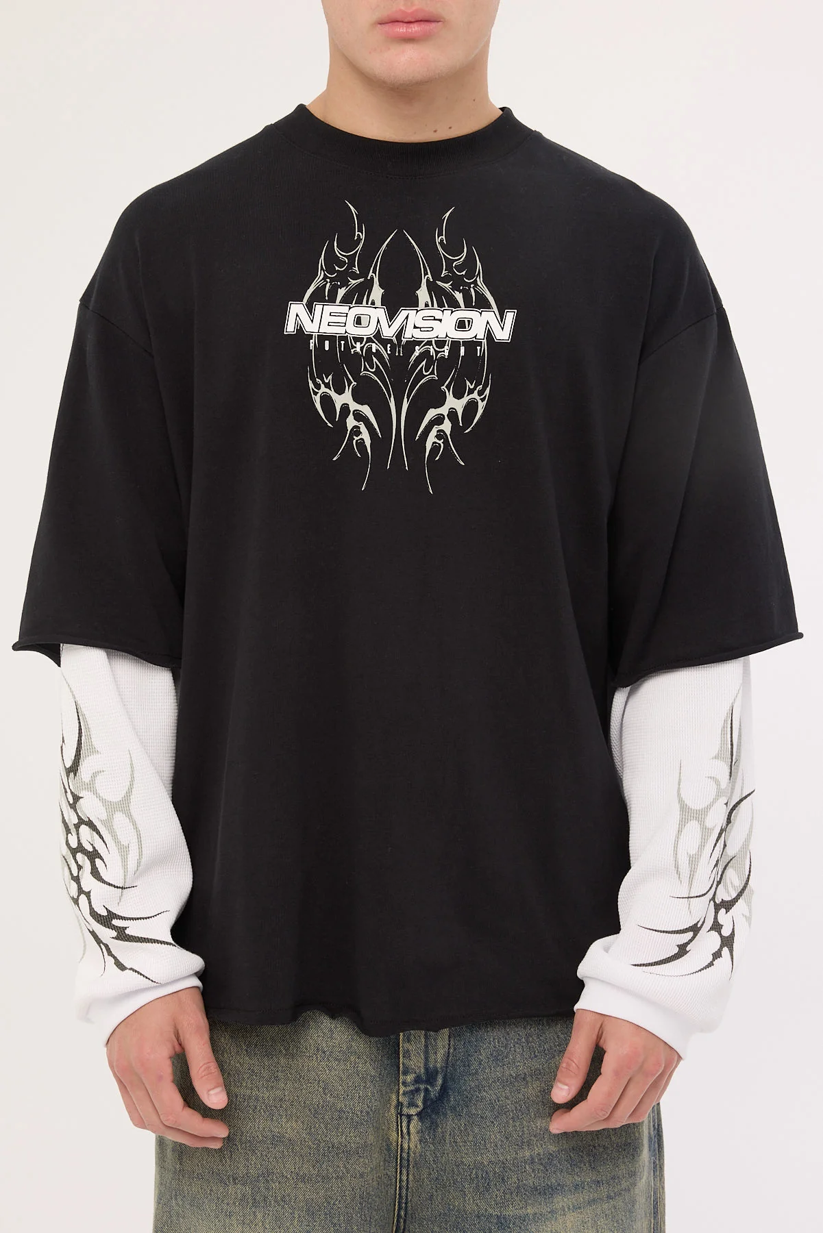 Neovision Arkos Layered Long Sleeve Tee Black - Image 7