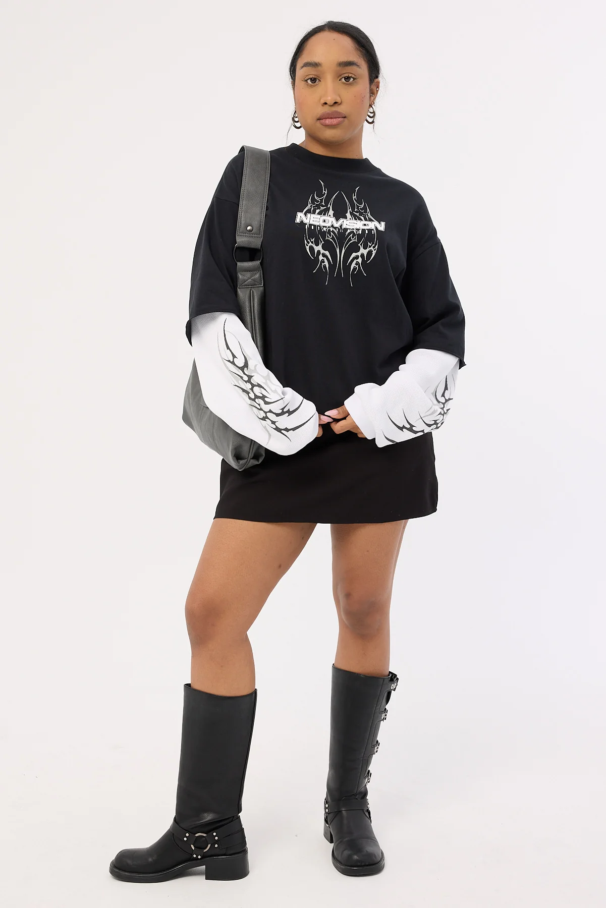 Neovision Arkos Layered Long Sleeve Tee Black - Image 8