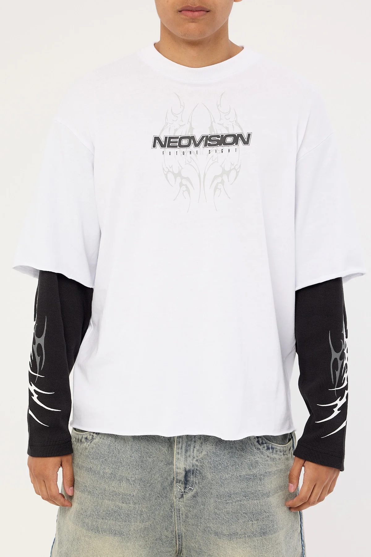 Neovision Arkos Layered Long Sleeve Tee White - Image 7