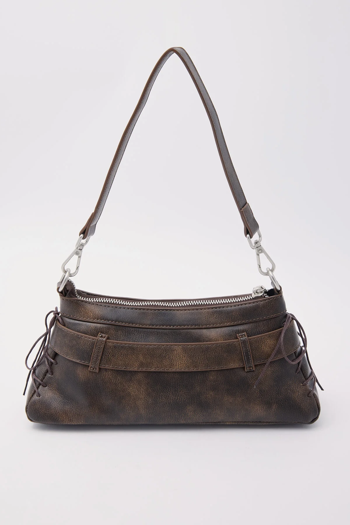 Neovision Asha Belted Lace Up Bag Washed Brown - Image 5