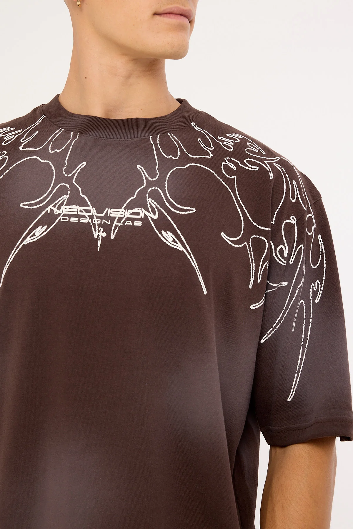 Neovision Ashborne Street Super Heavy Tee Washed Coffee Brown - Image 4