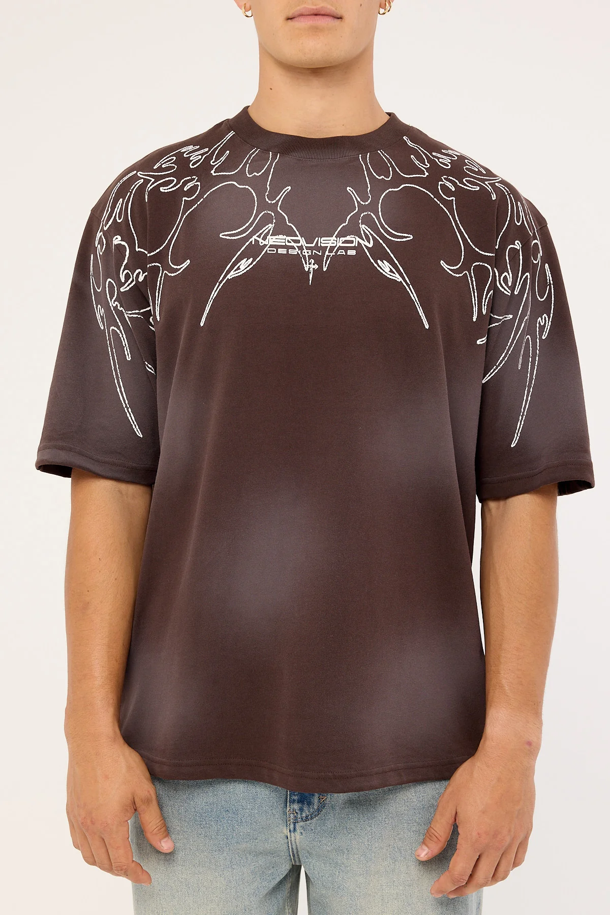 Neovision Ashborne Street Super Heavy Tee Washed Coffee Brown - Image 7