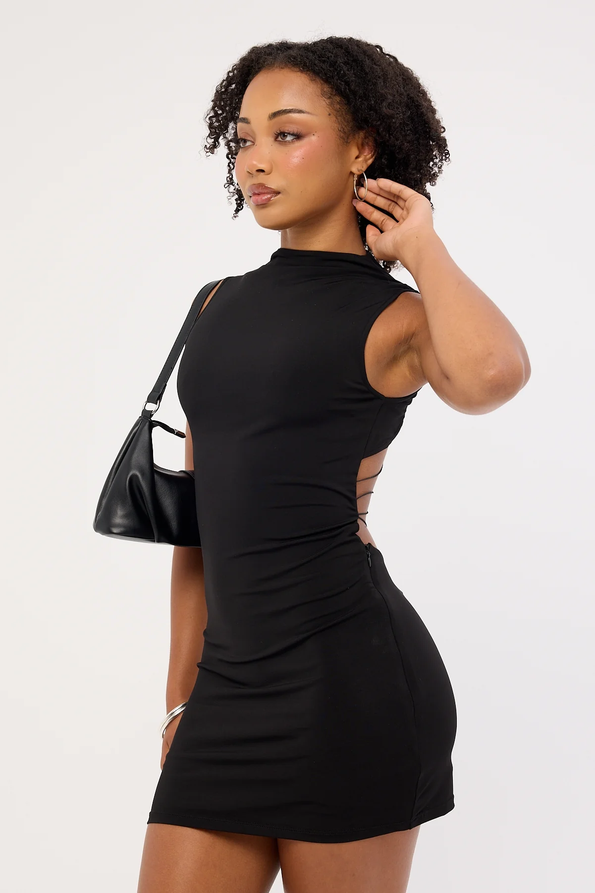 Neovision Back Off Mini Dress Black - Image 3