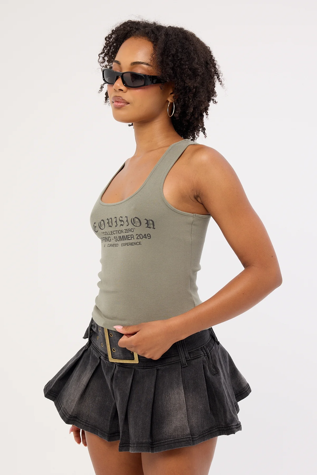 Neovision Backlash Racer Tank Top Khaki Green - Image 4