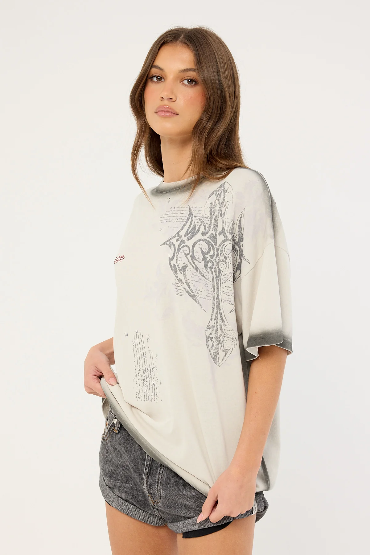 Neovision Banish Heavyweight Relaxed Tee Ice Grey - Image 4