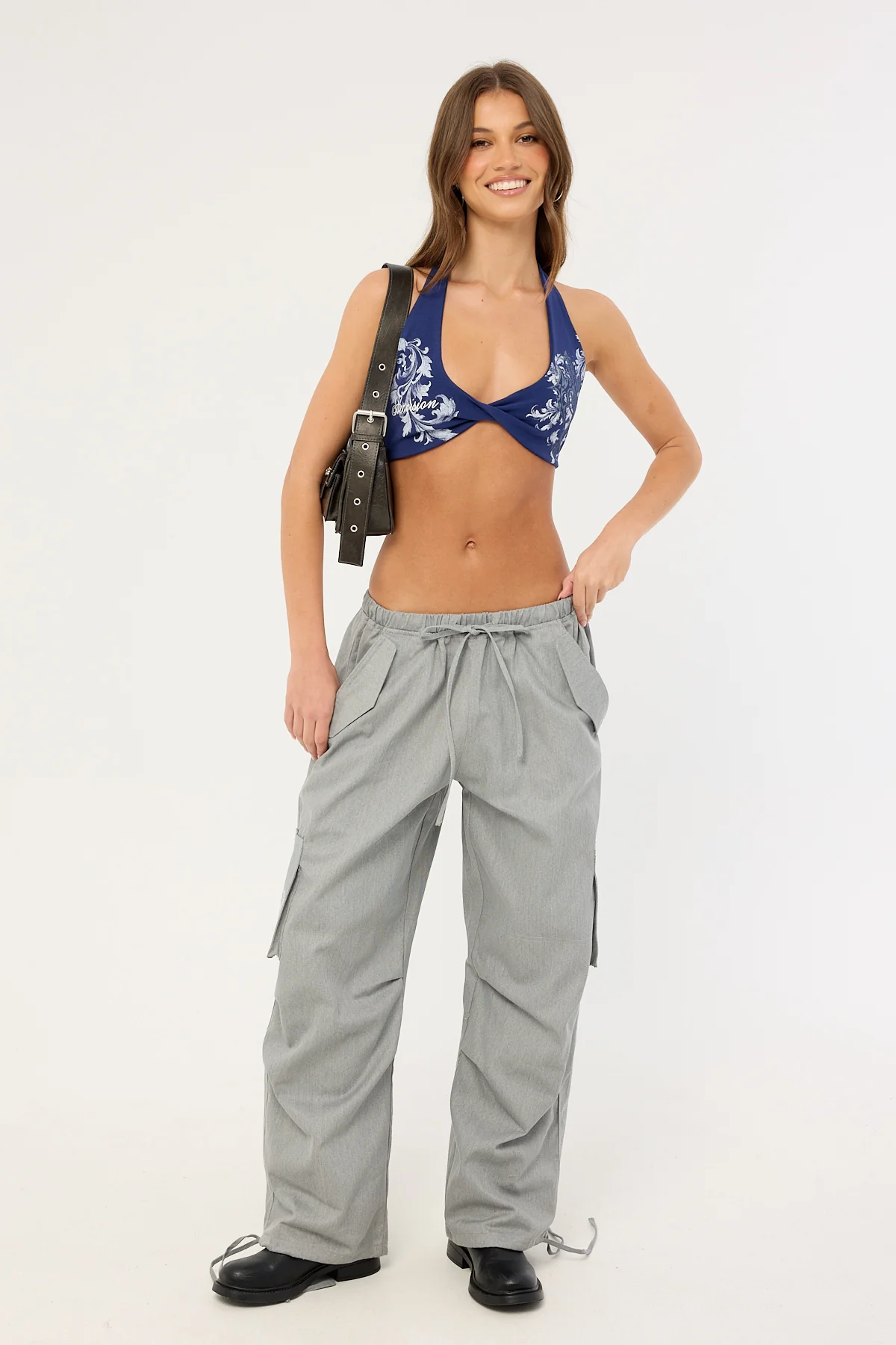 Neovision Banish Twist Halter Bralette Navy - Image 2