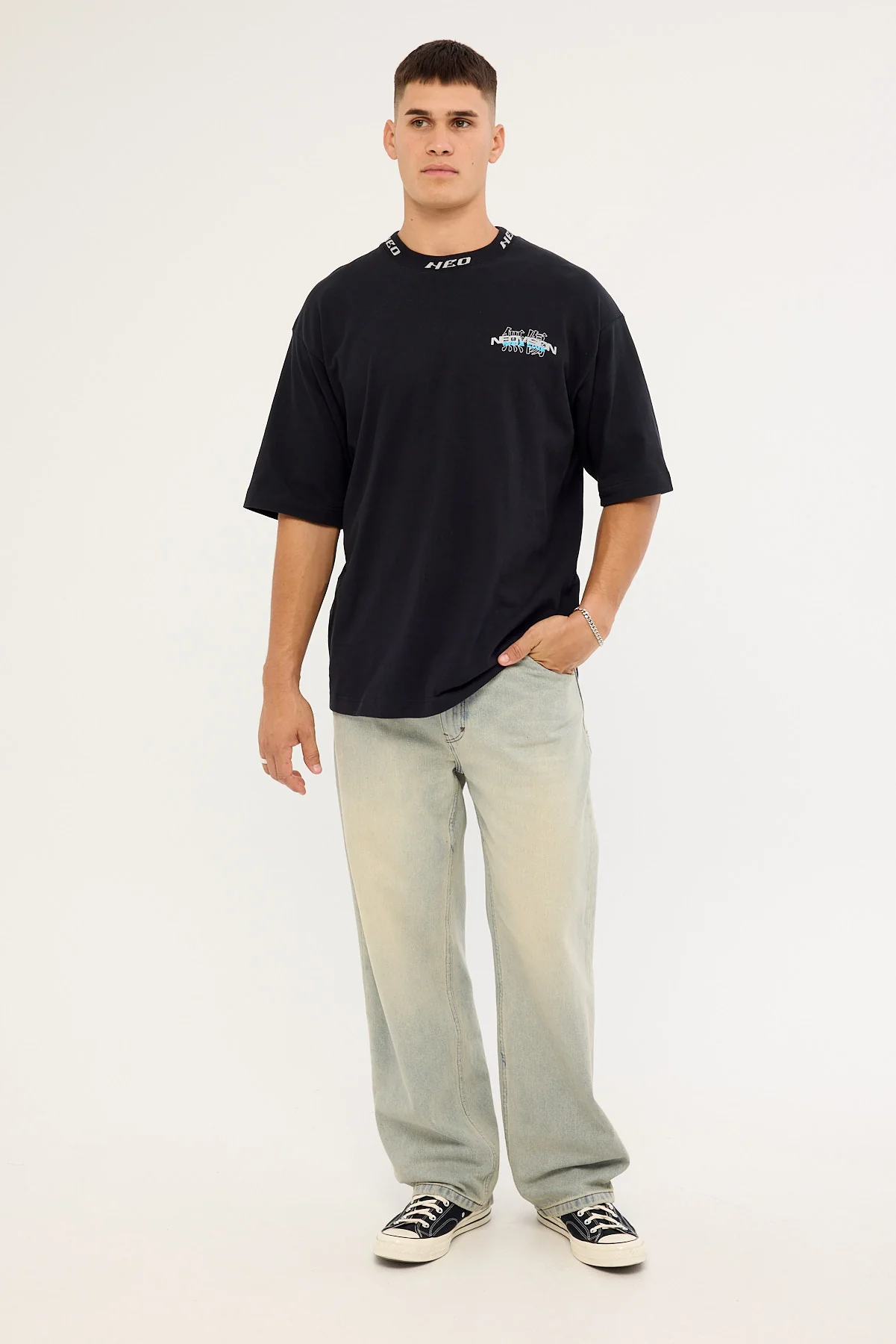 Neovision Bassline Oversize Super Heavy Tee Black - Image 2
