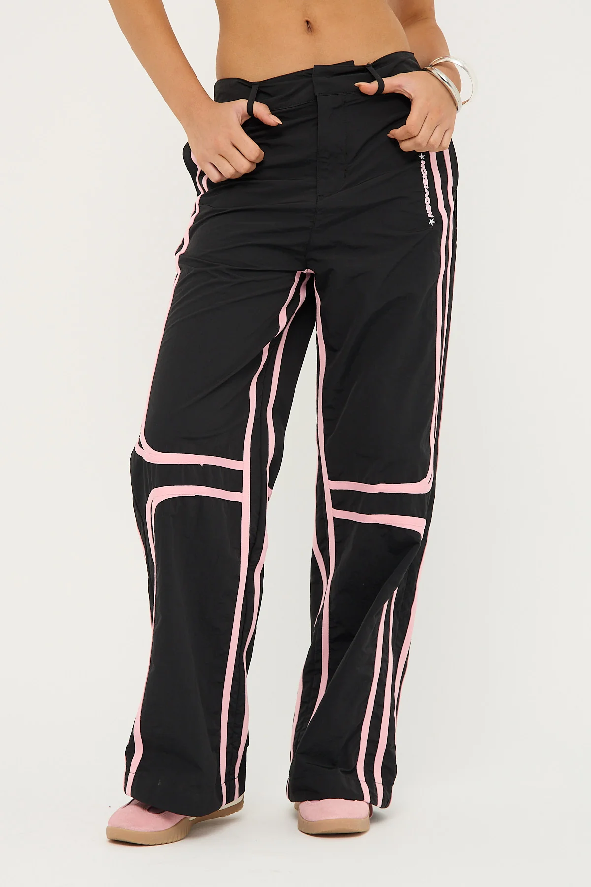 Neovision Batsu Contrast Nylon Cargo Pant Black - Image 2