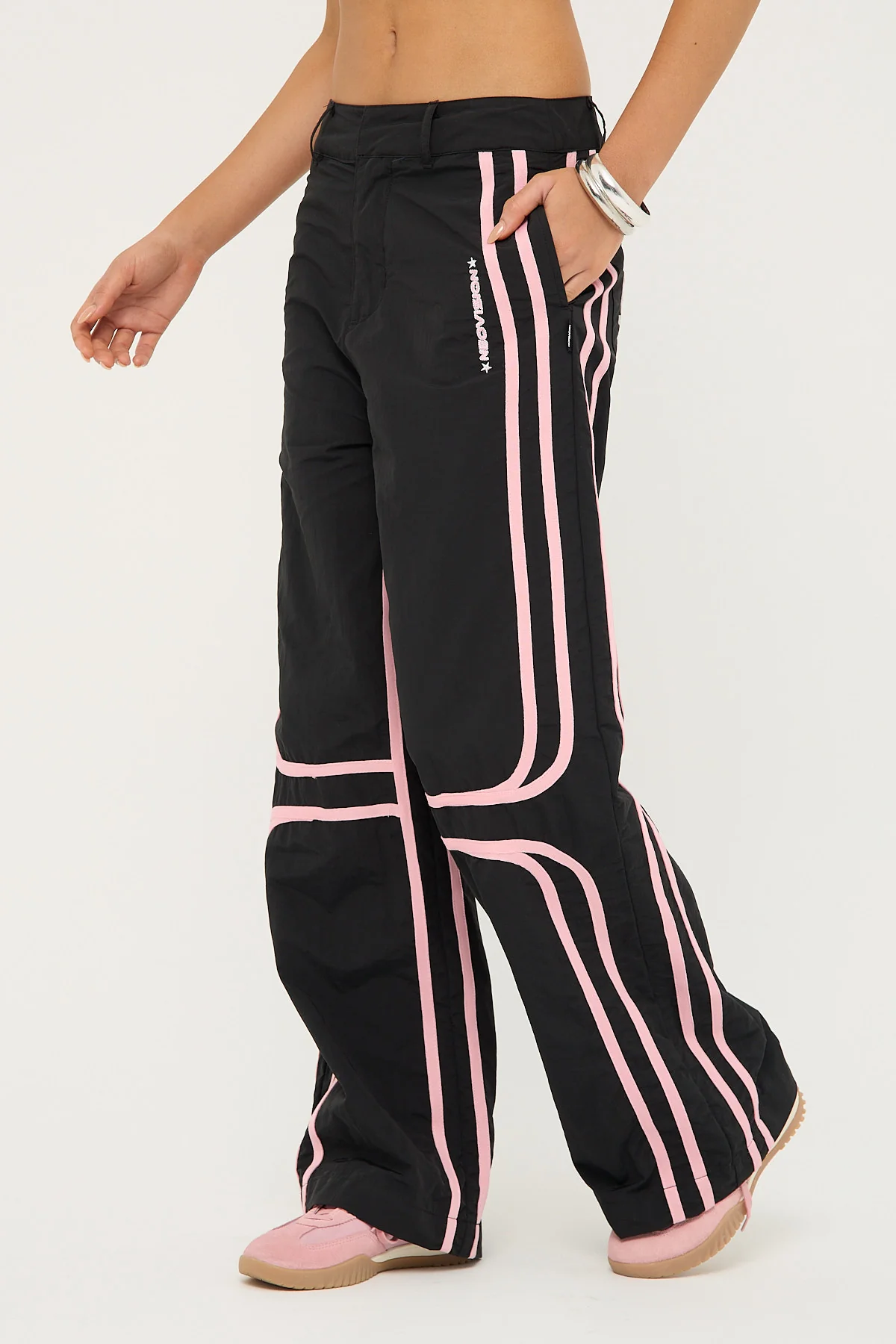 Neovision Batsu Contrast Nylon Cargo Pant Black - Image 4
