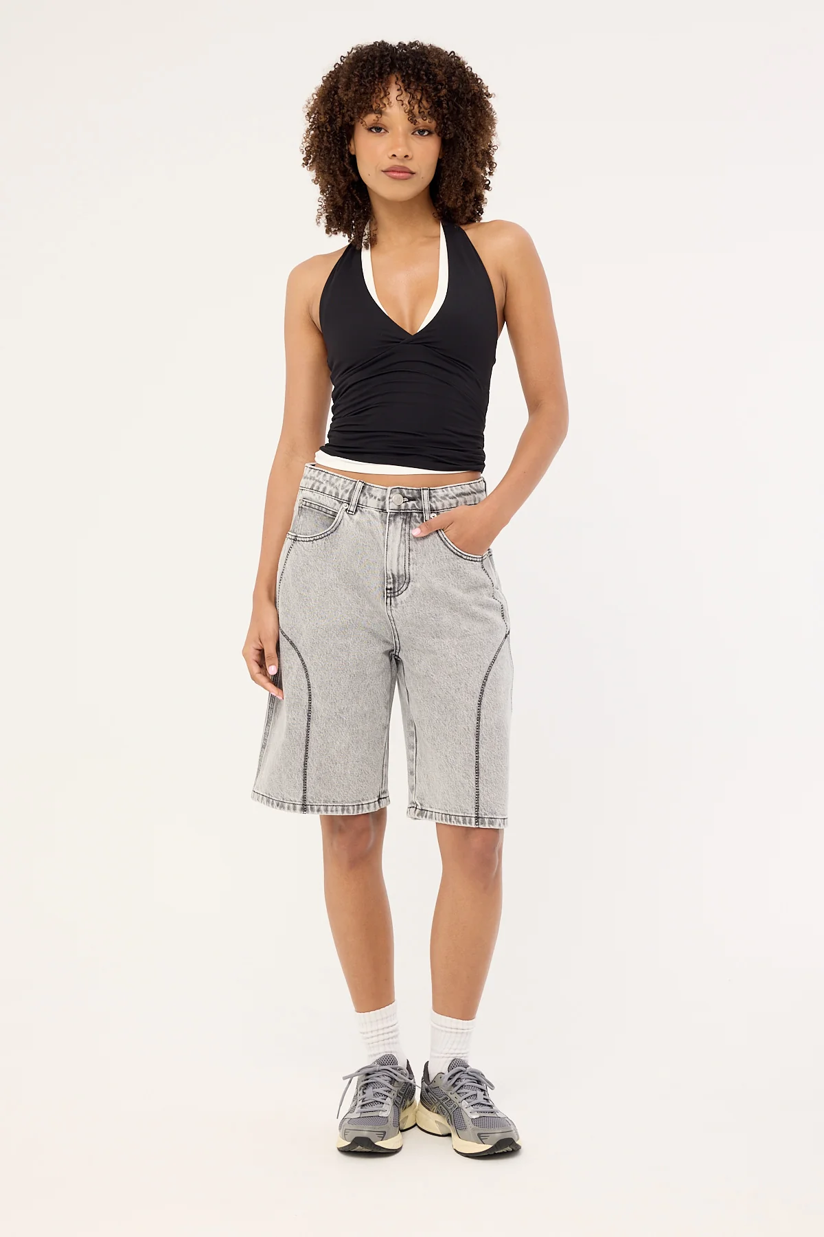 Neovision Bitrate Nexa Baggy Jort Washed Grey - Image 2