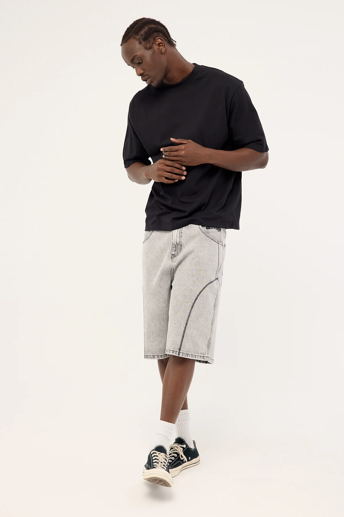 Neovision Bitrate Nexa Baggy Jort Washed Grey - Image 3