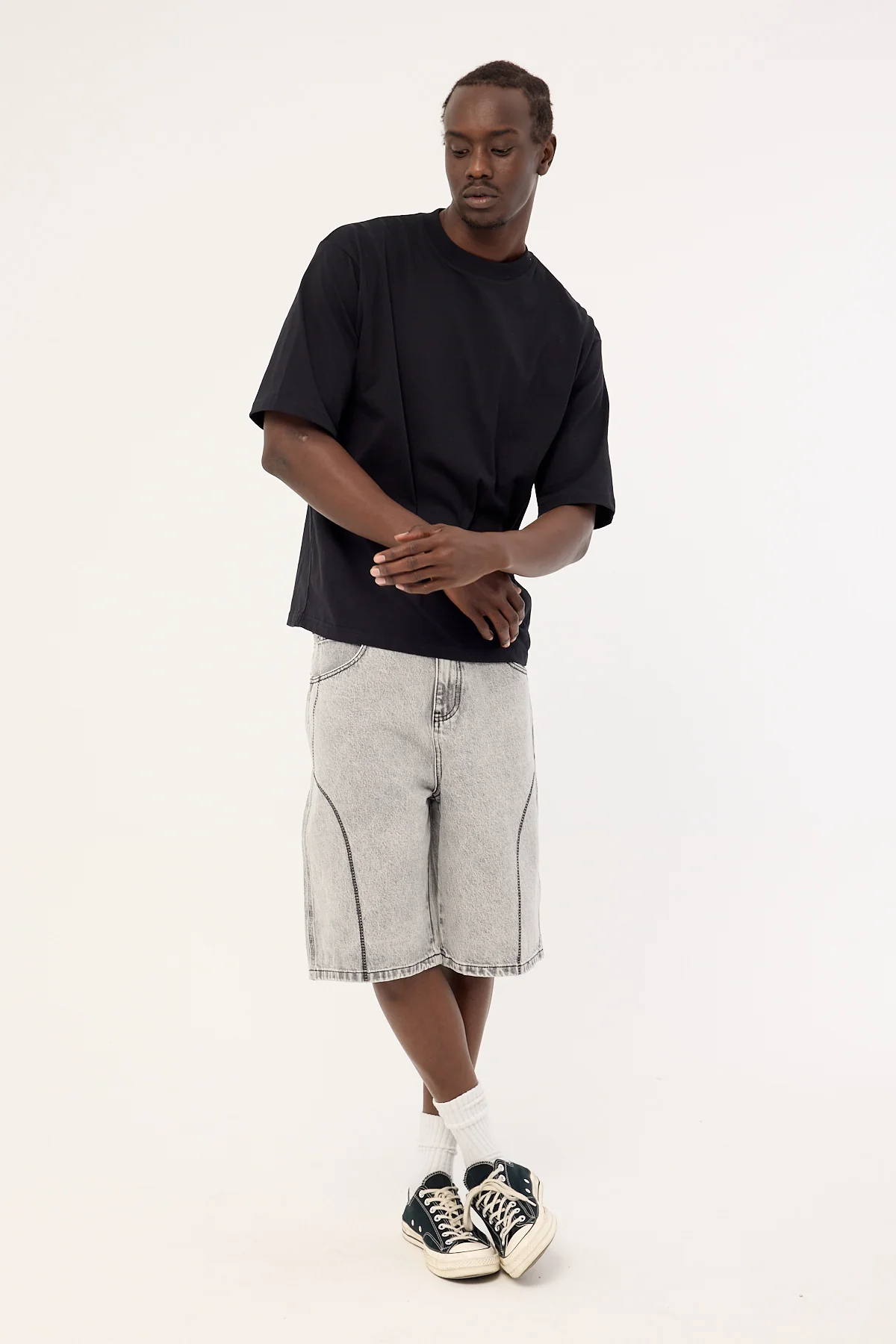 Neovision Bitrate Nexa Baggy Jort Washed Grey - Image 4