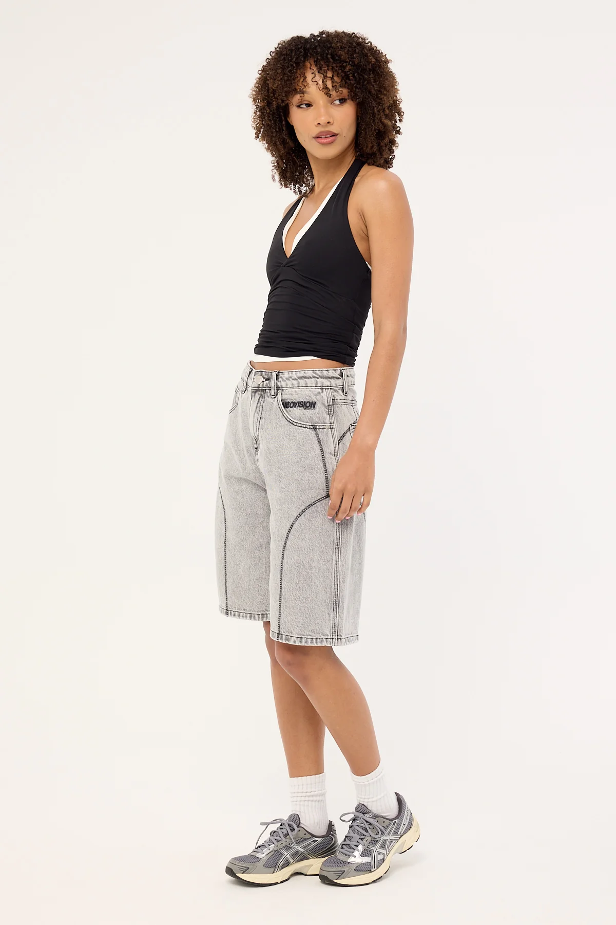 Neovision Bitrate Nexa Baggy Jort Washed Grey - Image 5