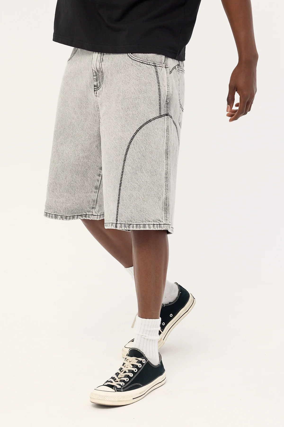 Neovision Bitrate Nexa Baggy Jort Washed Grey - Image 7
