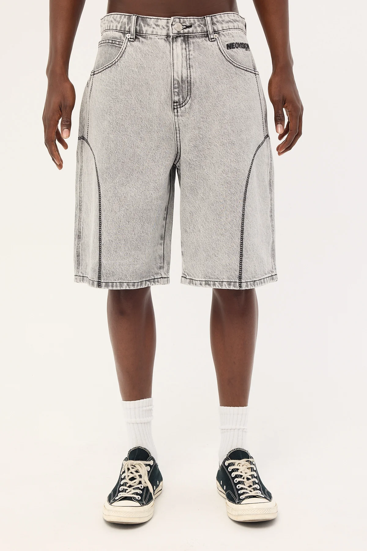 Neovision Bitrate Nexa Baggy Jort Washed Grey - Image 9