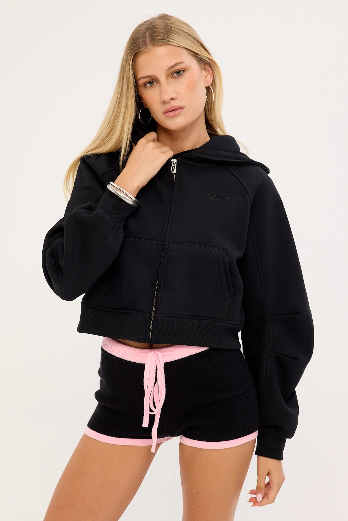 Neovision Blessed Intarsia Knit Mini Short Black - Image 6