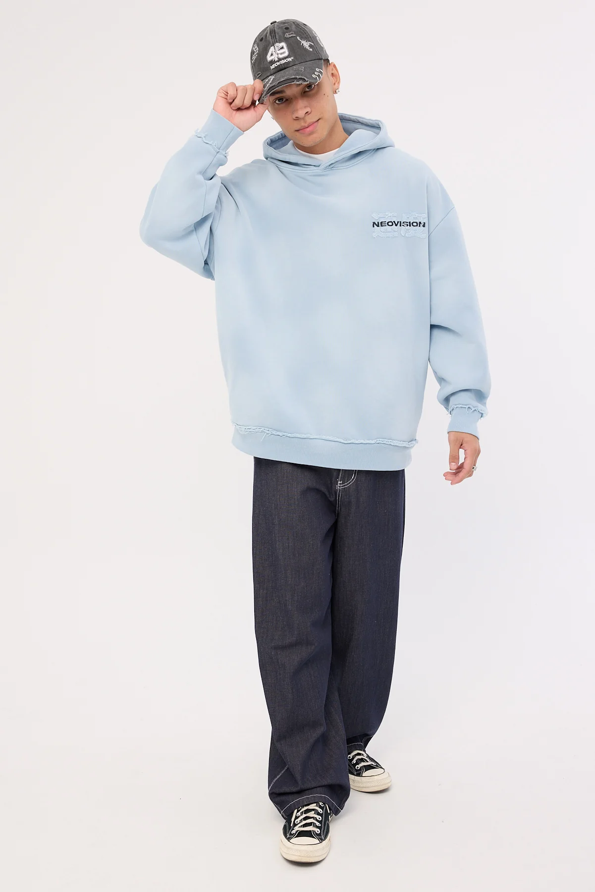 Neovision Blitz Street Hoodie Sunfade Light Blue - Image 3