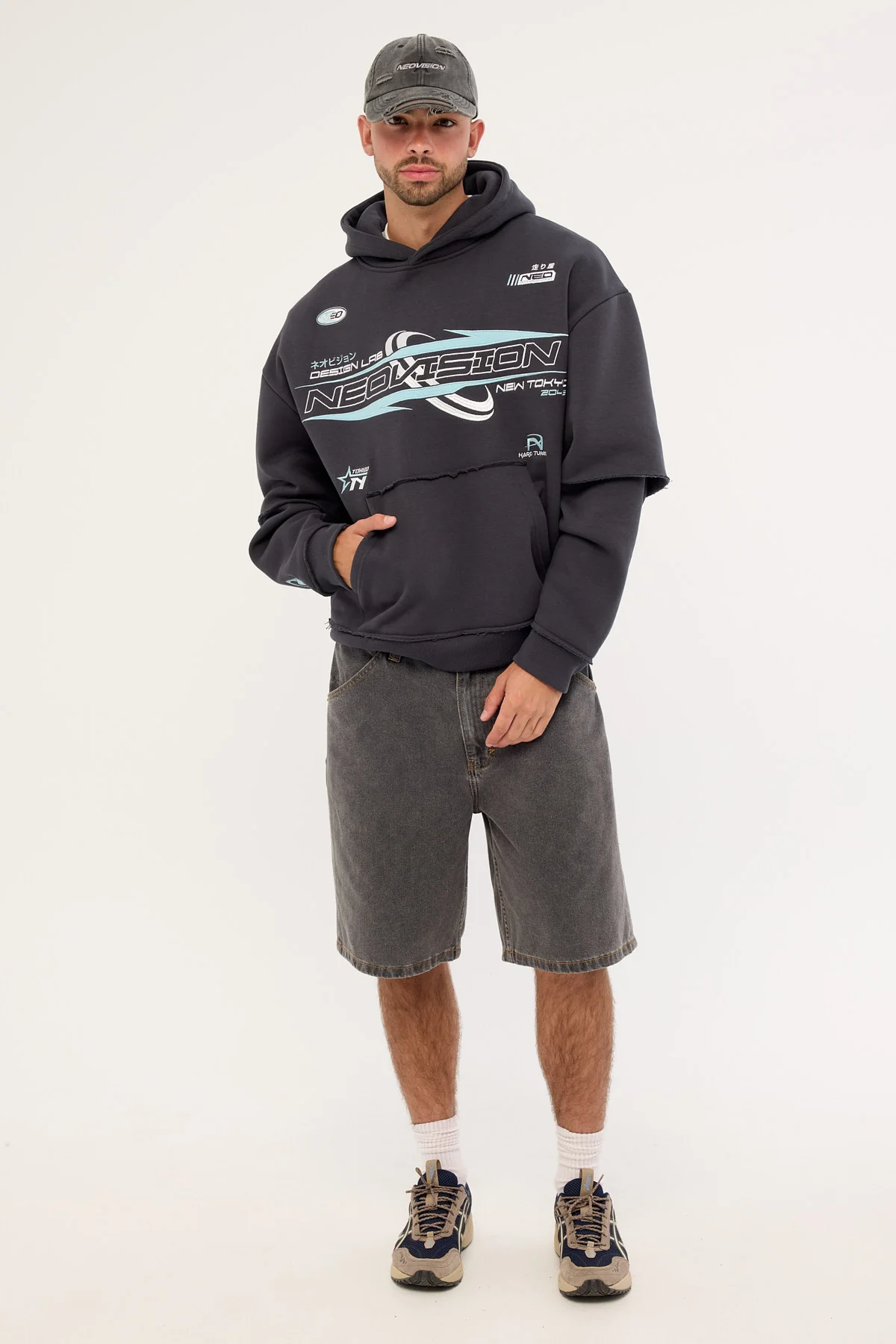 Neovision Booster Street Sleeve Hoodie Asphalt - Image 3