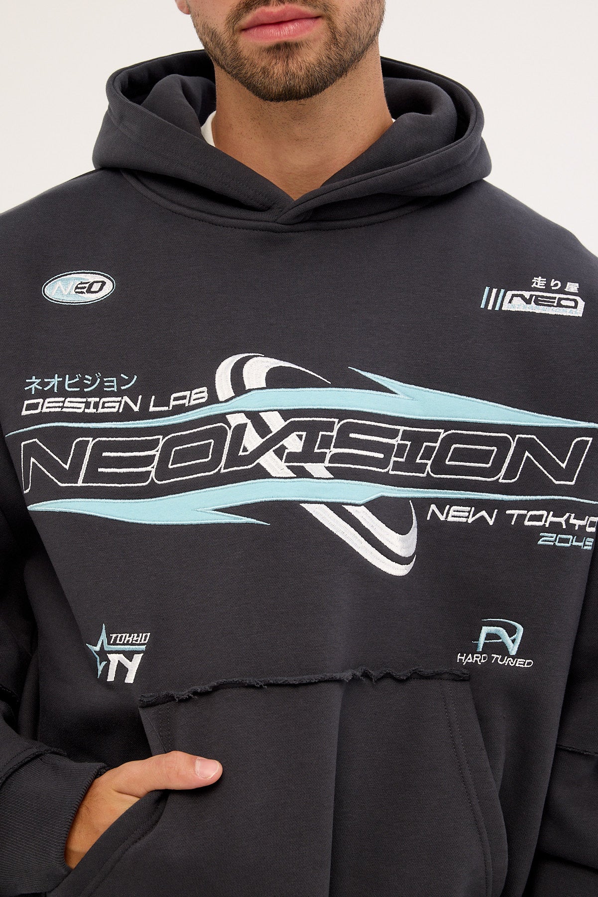 Neovision Booster Street Sleeve Hoodie Asphalt - Image 4