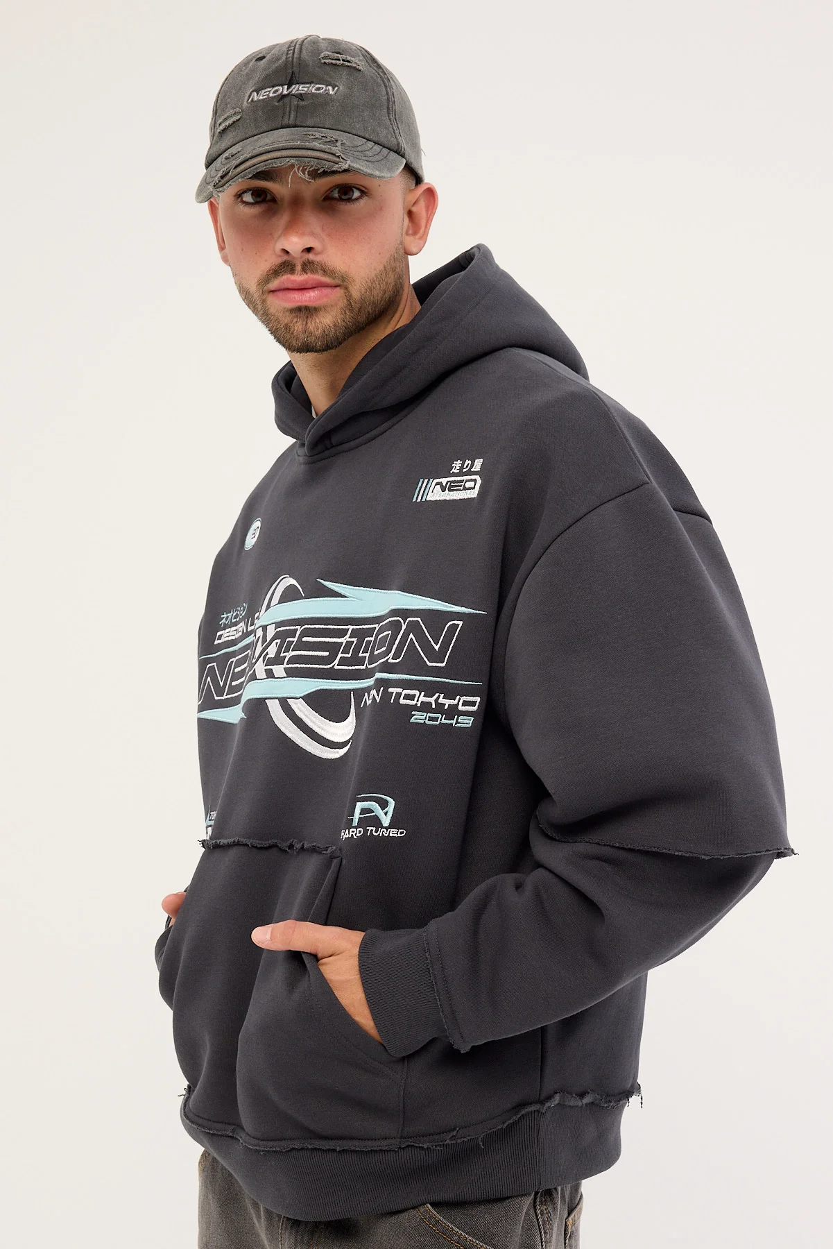 Neovision Booster Street Sleeve Hoodie Asphalt - Image 5