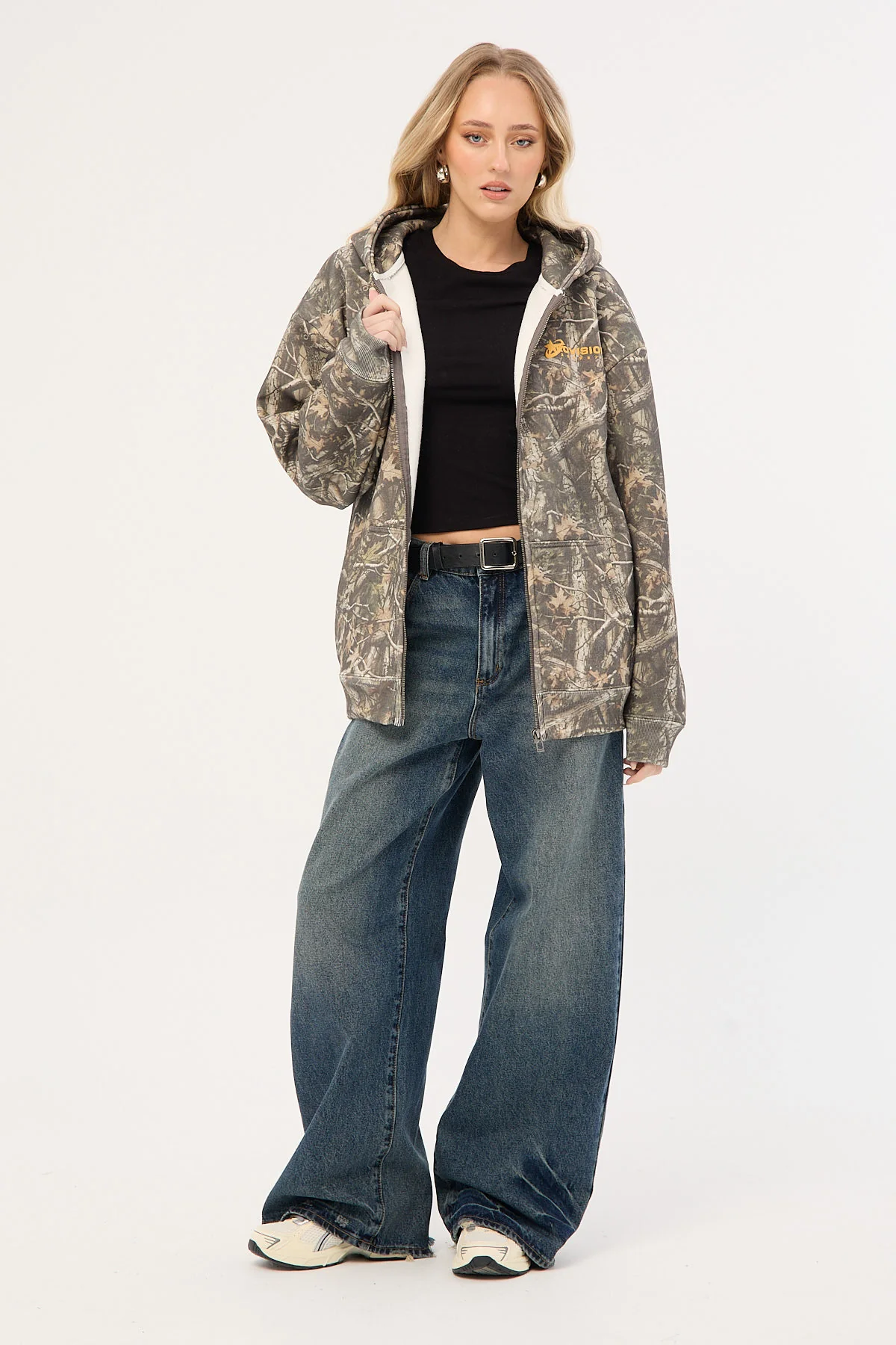 Neovision Cena Zip Through Street Hoodie Camo - Image 3
