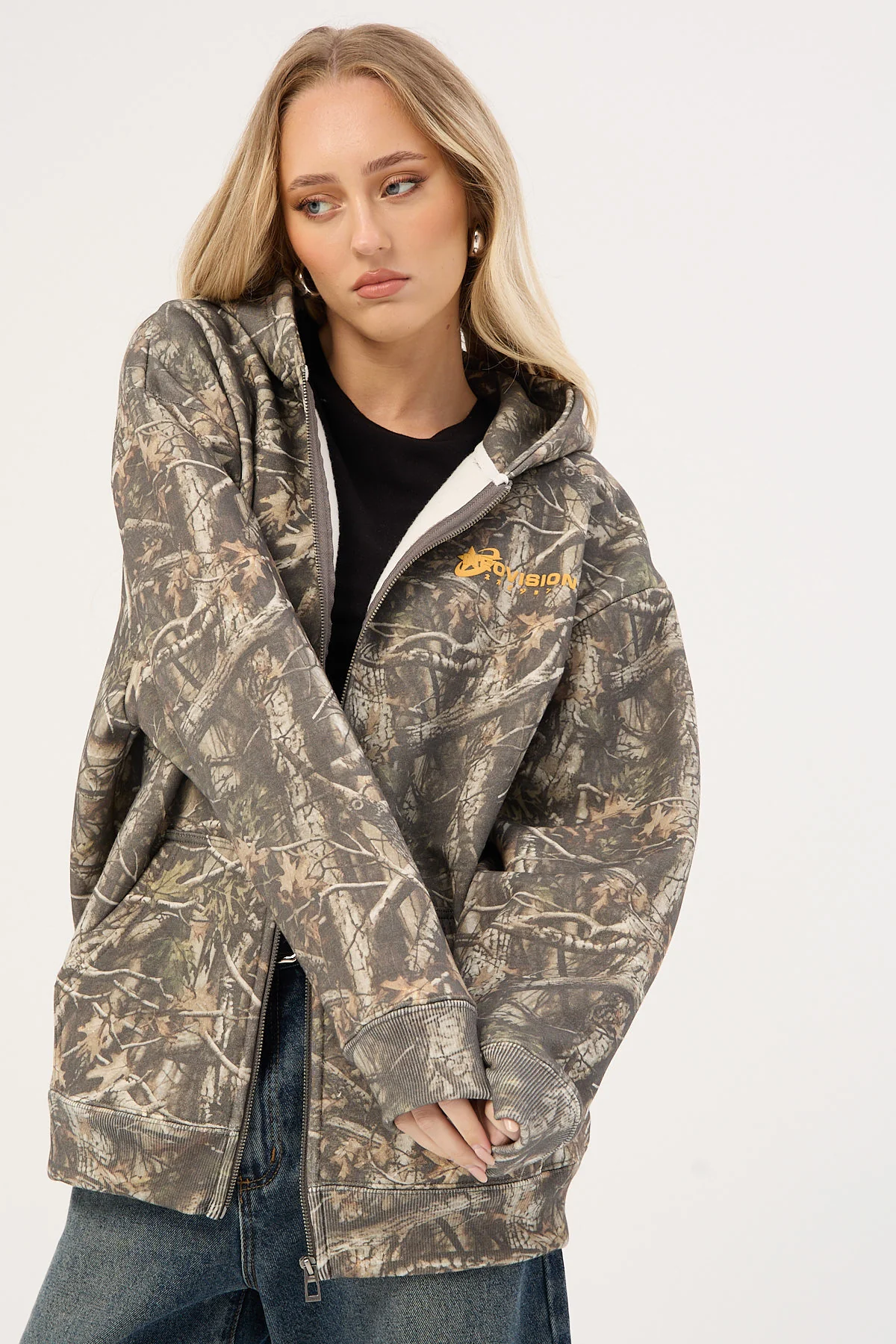 Neovision Cena Zip Through Street Hoodie Camo - Image 5