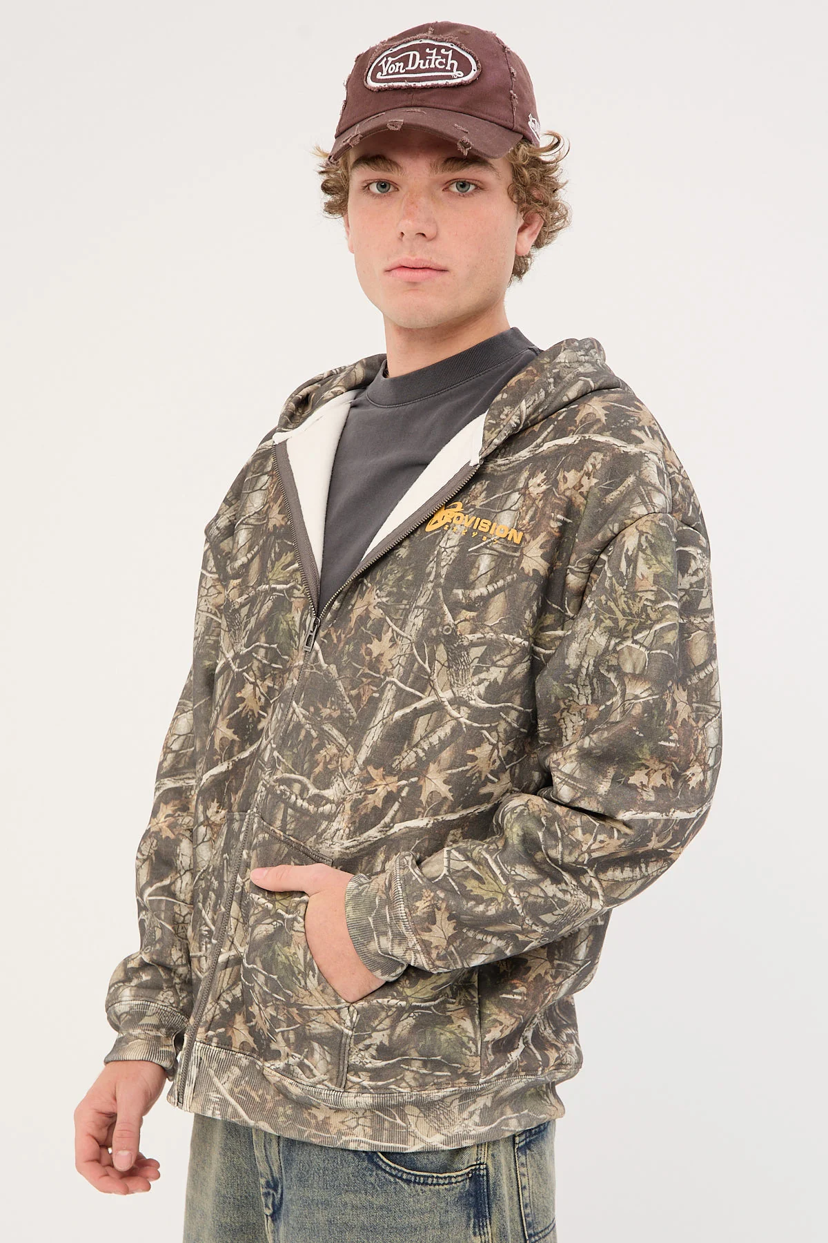 Neovision Cena Zip Through Street Hoodie Camo - Image 6