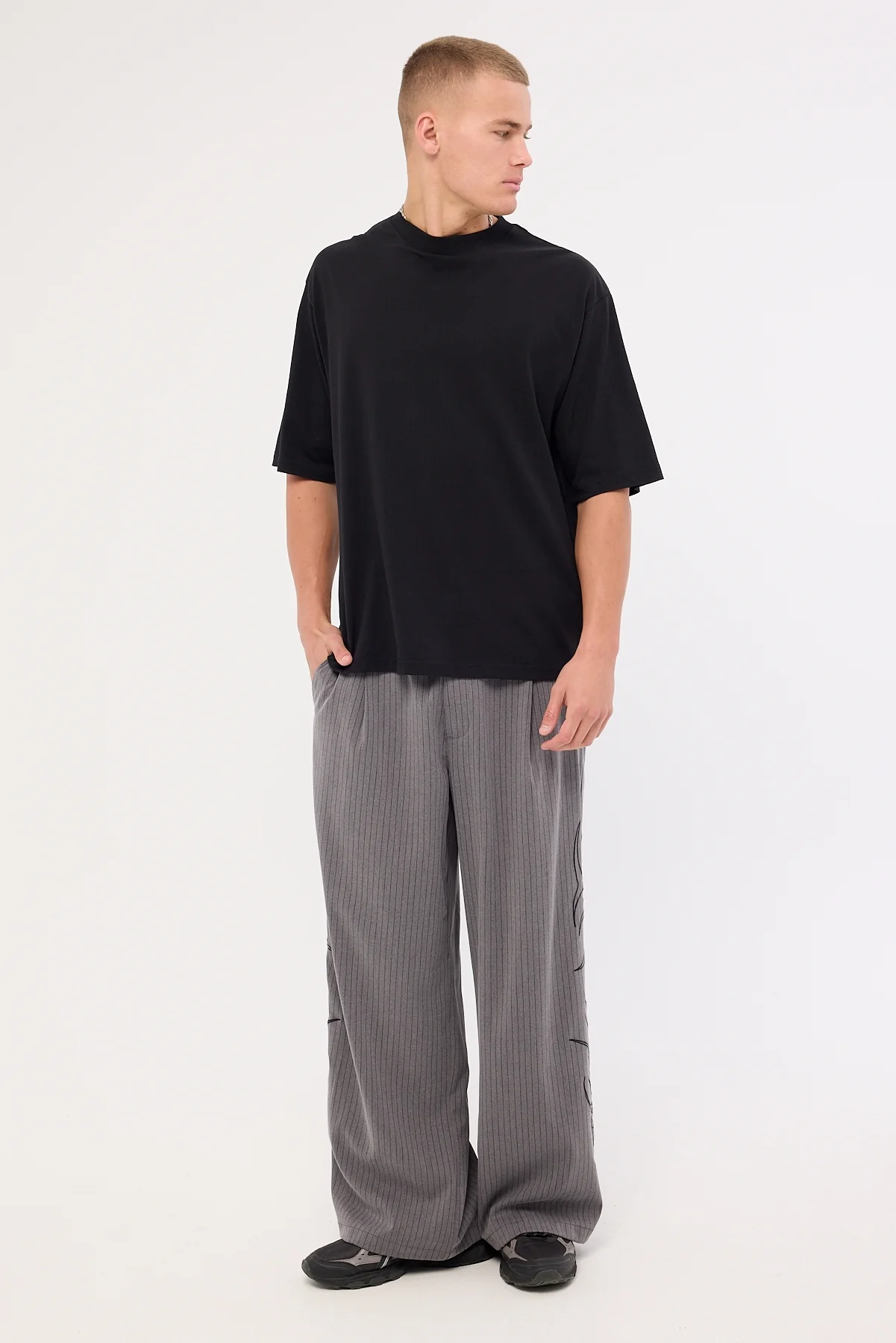 Neovision Chasm Desolate Tailored Trouser Grey/Black Stripe