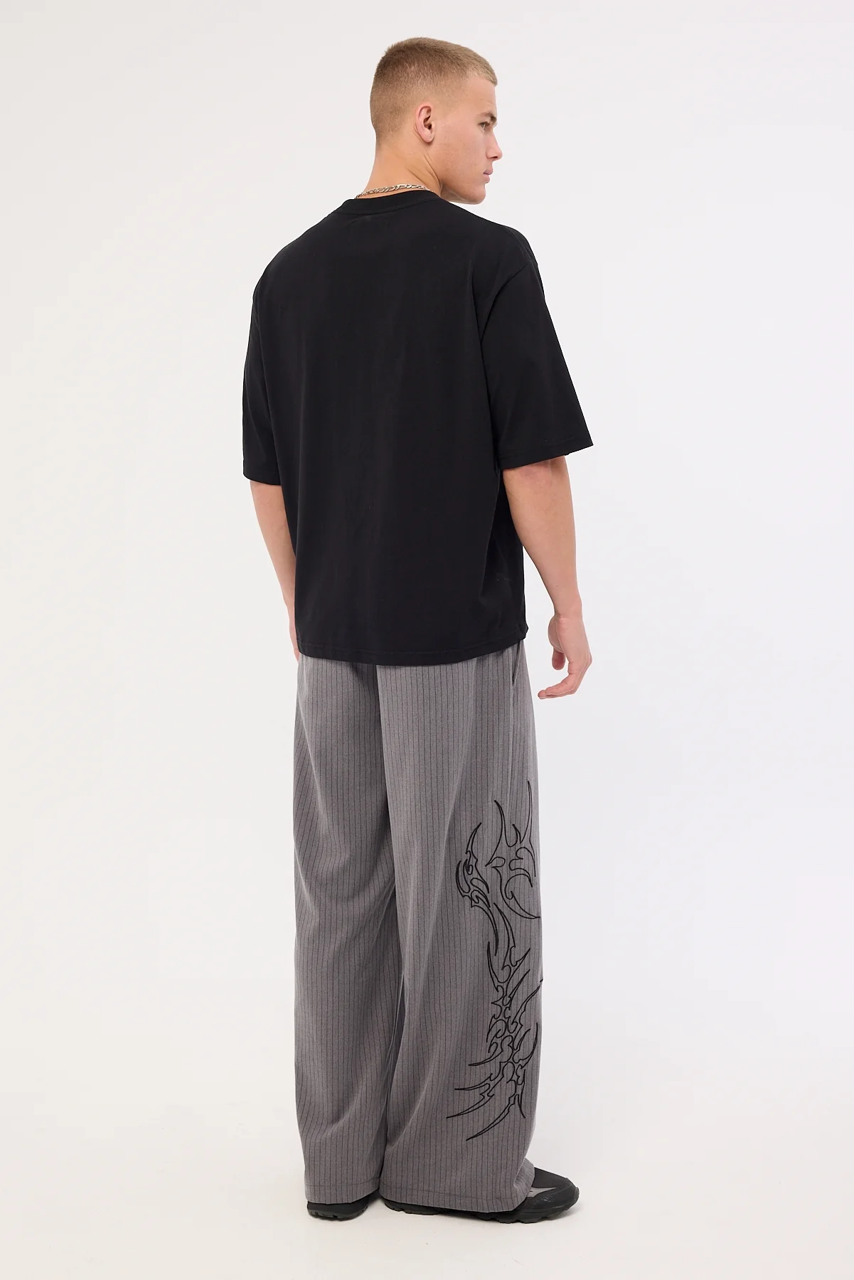 Neovision Chasm Desolate Tailored Trouser Grey/Black Stripe - Image 5