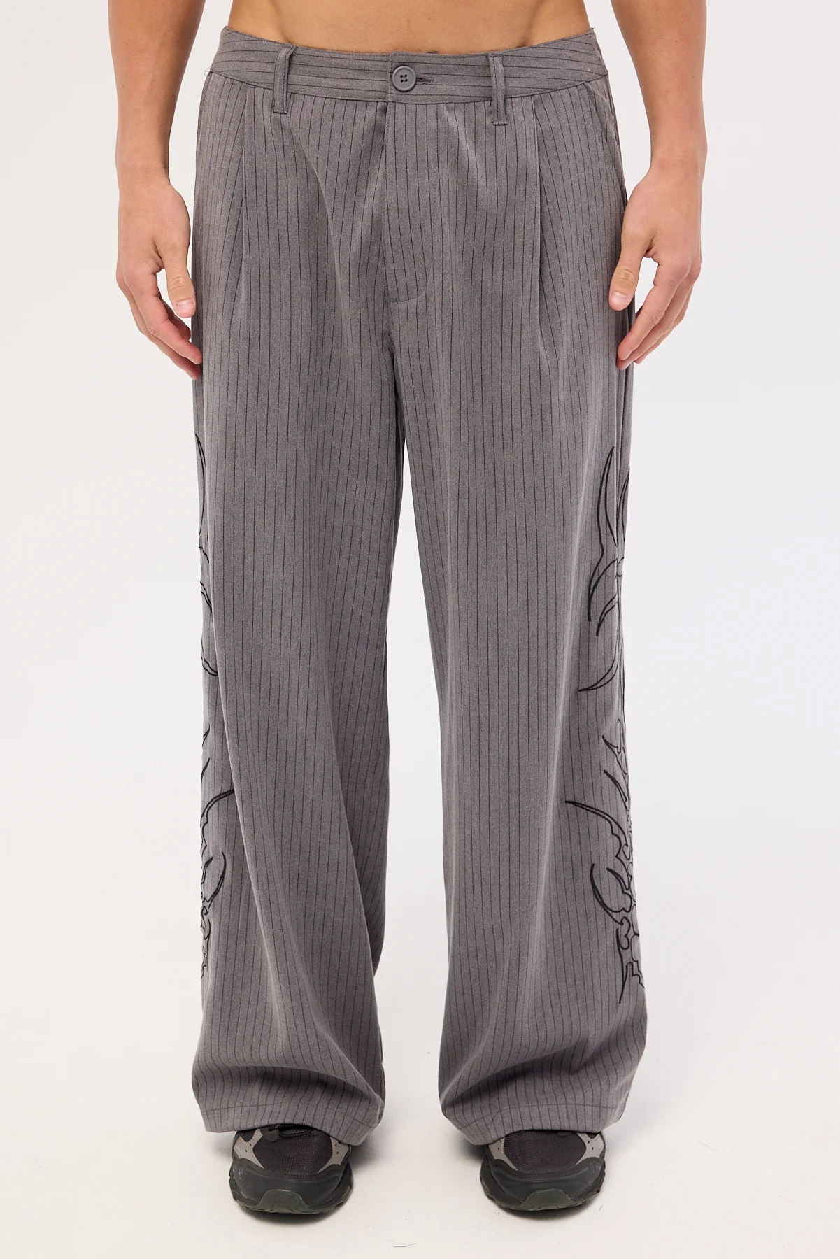 Neovision Chasm Desolate Tailored Trouser Grey/Black Stripe - Image 8