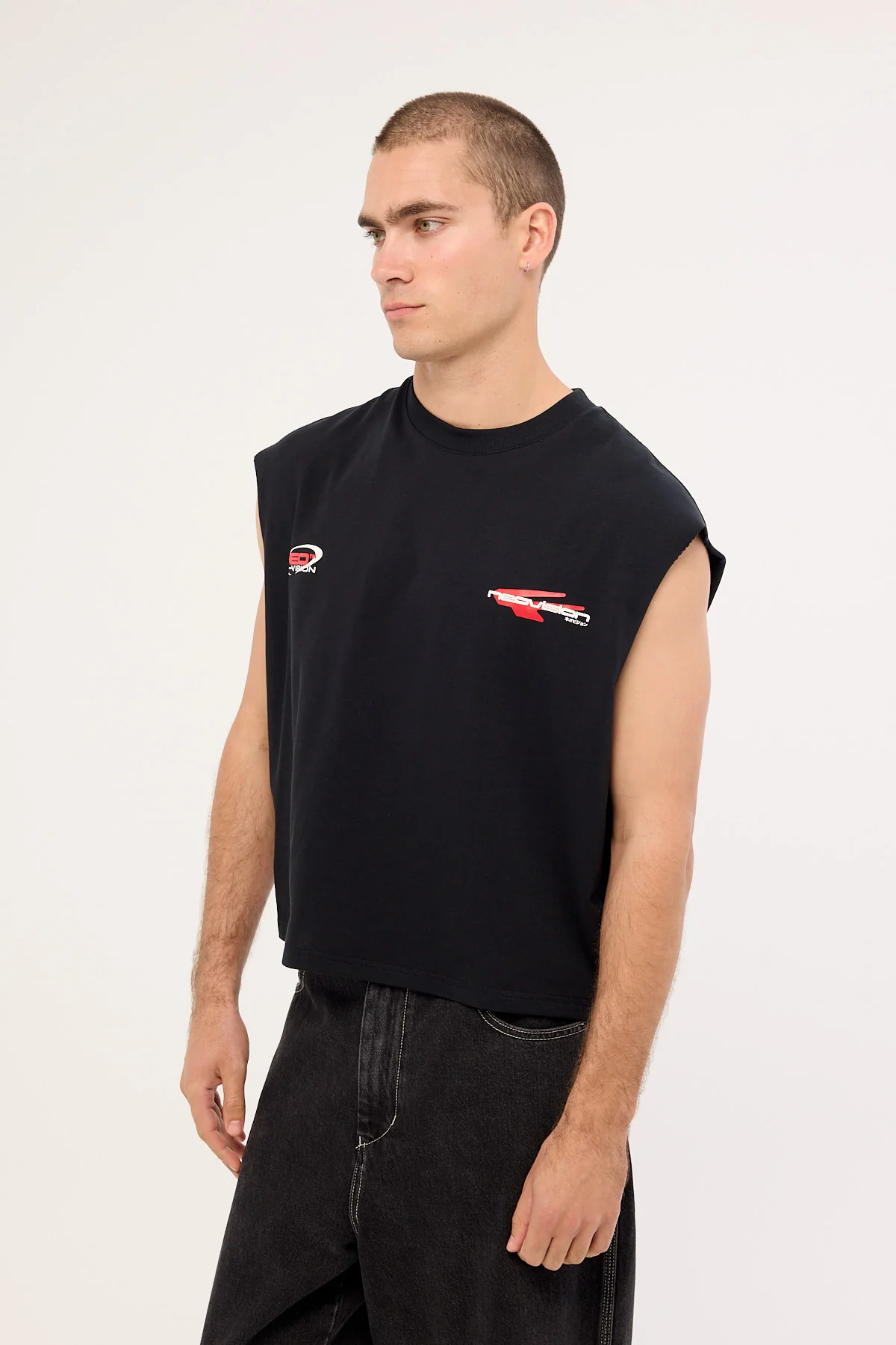 Neovision Chassis Cropped Muscle Tank Black - Image 5