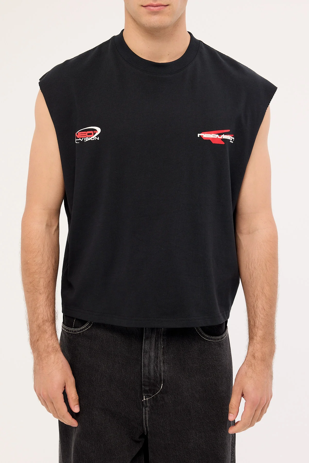 Neovision Chassis Cropped Muscle Tank Black - Image 7