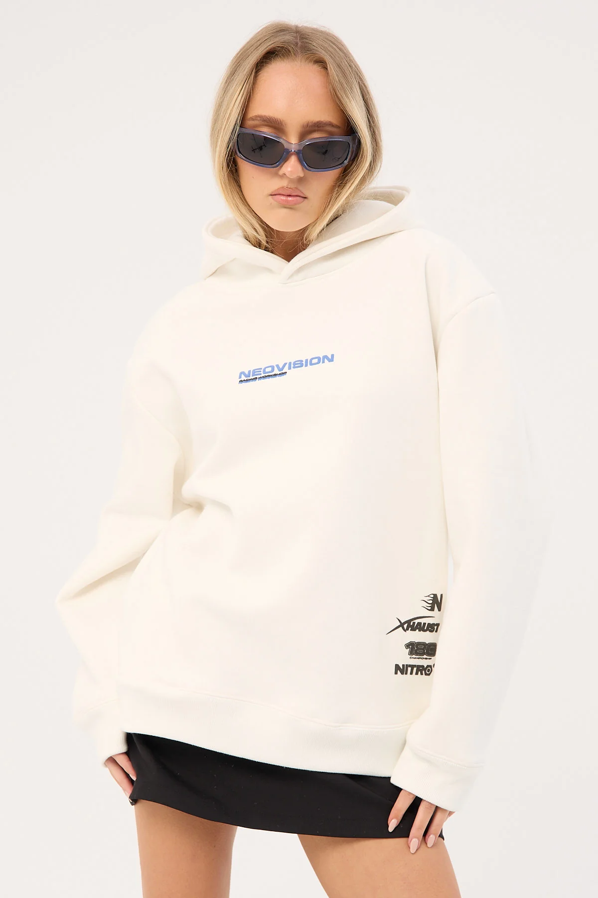Neovision Chrome Relaxed Hoodie Off White