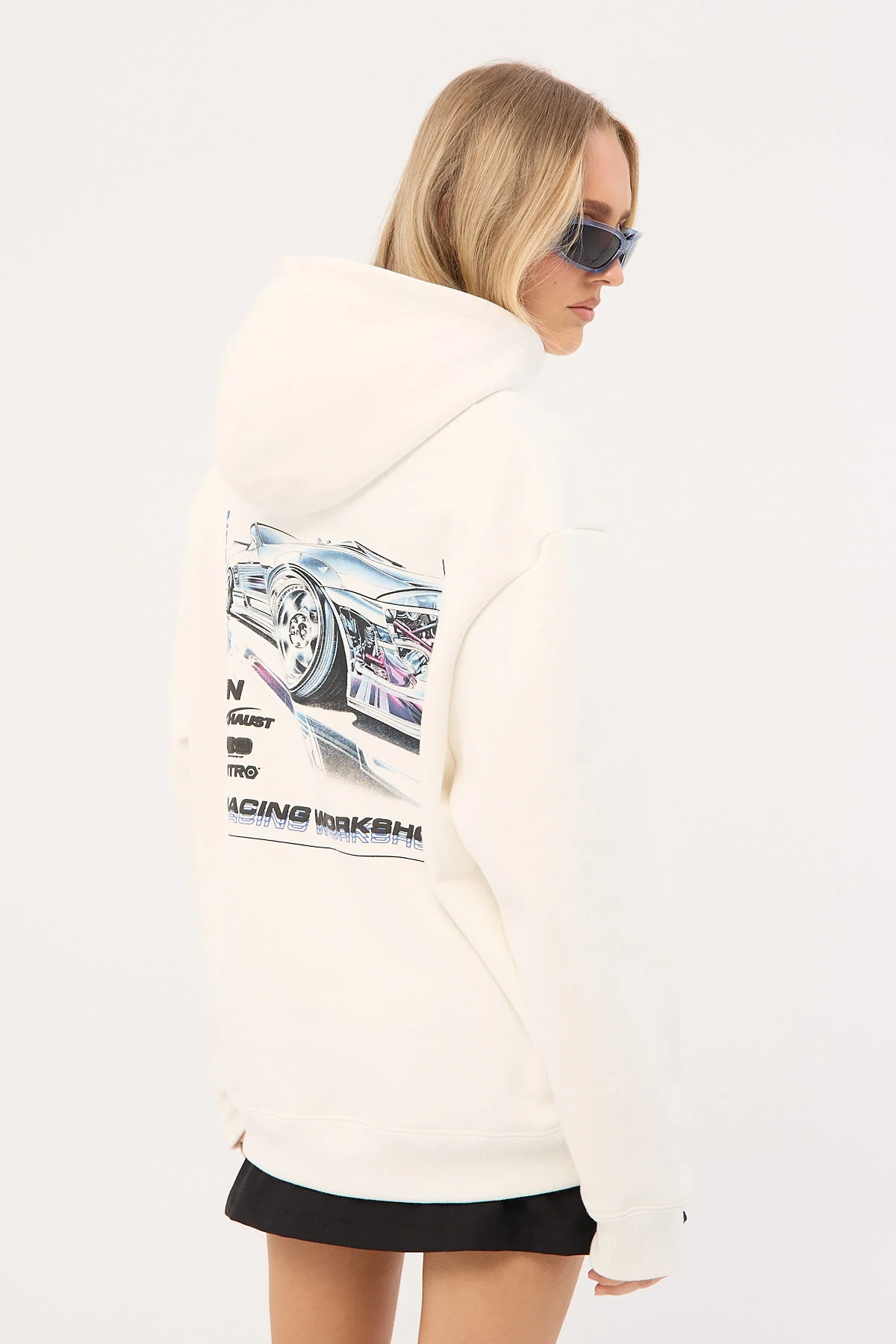Neovision Chrome Relaxed Hoodie Off White - Image 2