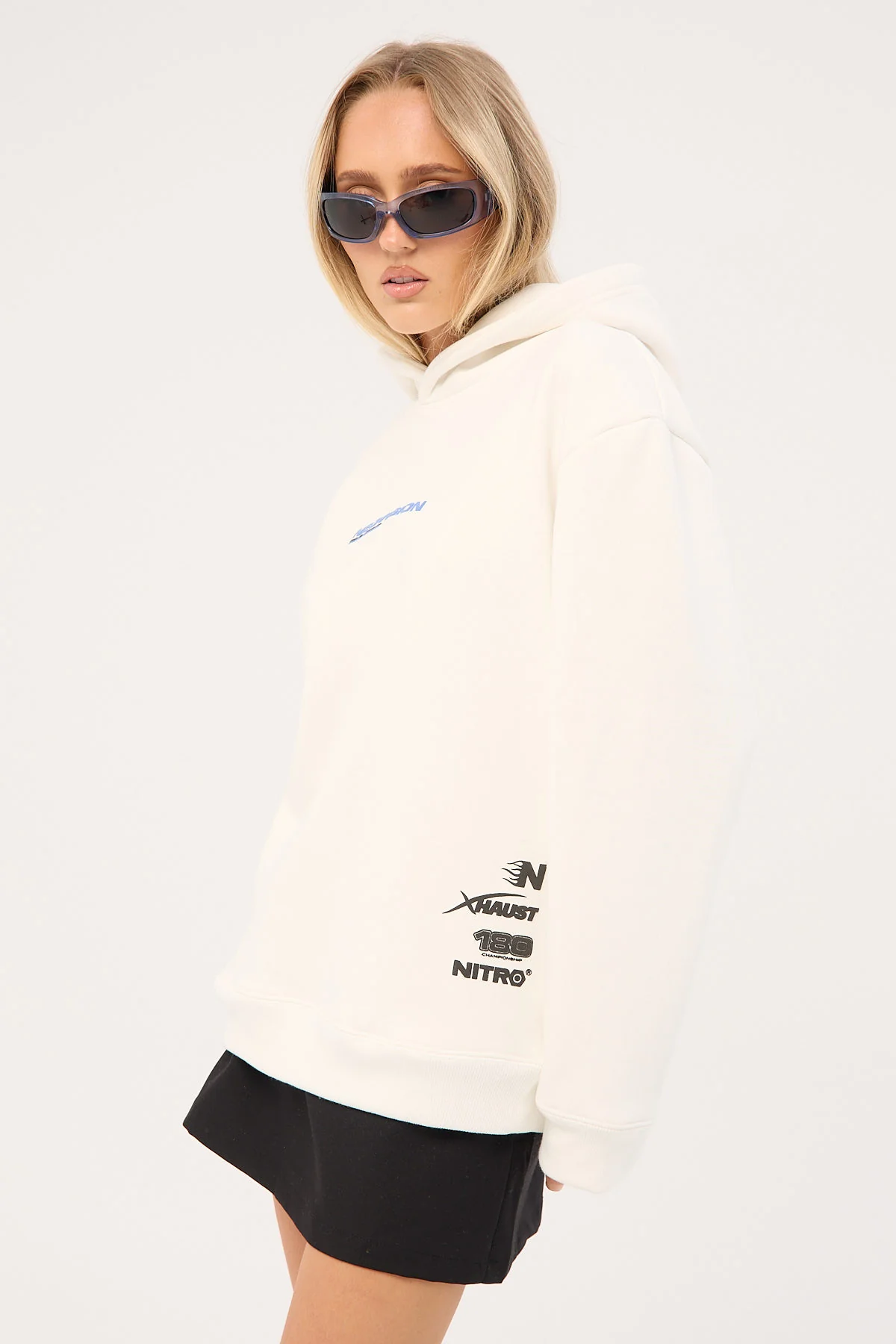 Neovision Chrome Relaxed Hoodie Off White - Image 5