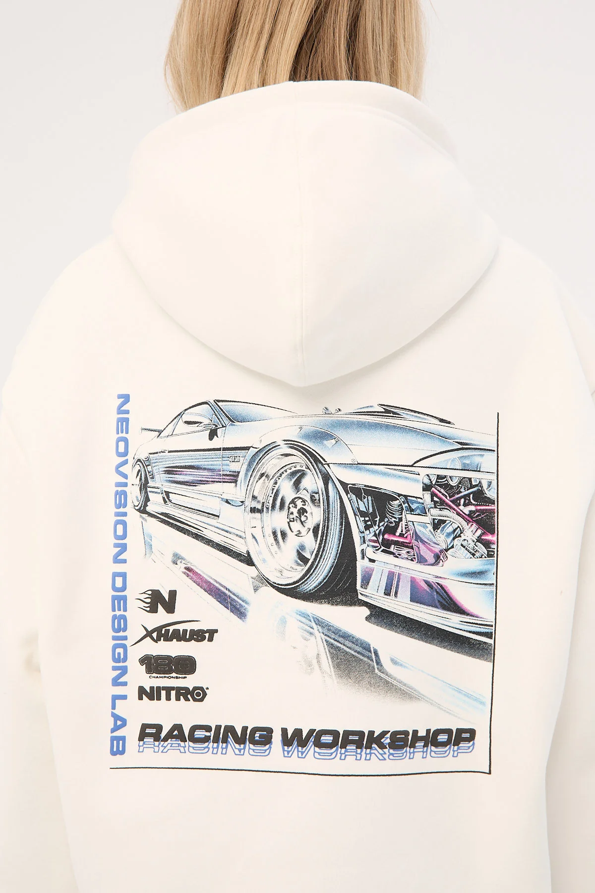 Neovision Chrome Relaxed Hoodie Off White - Image 8